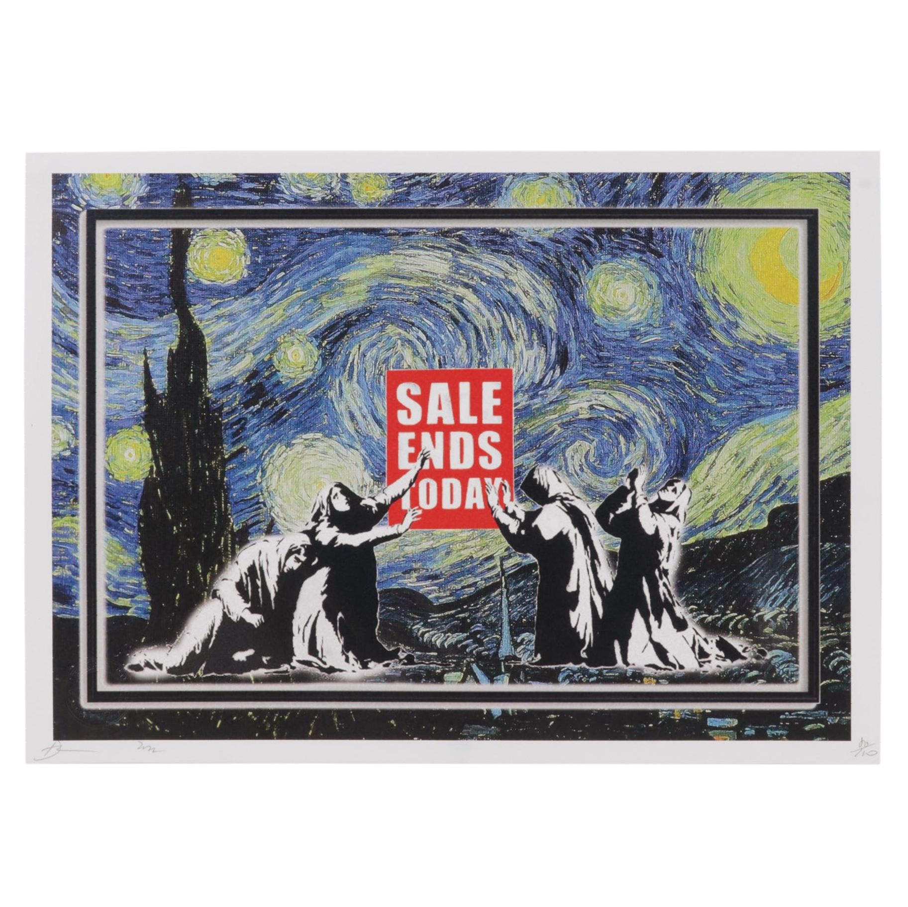 Death NYC Pop Art Graphic Print of Van Gogh "Sales Ends Today", 2022