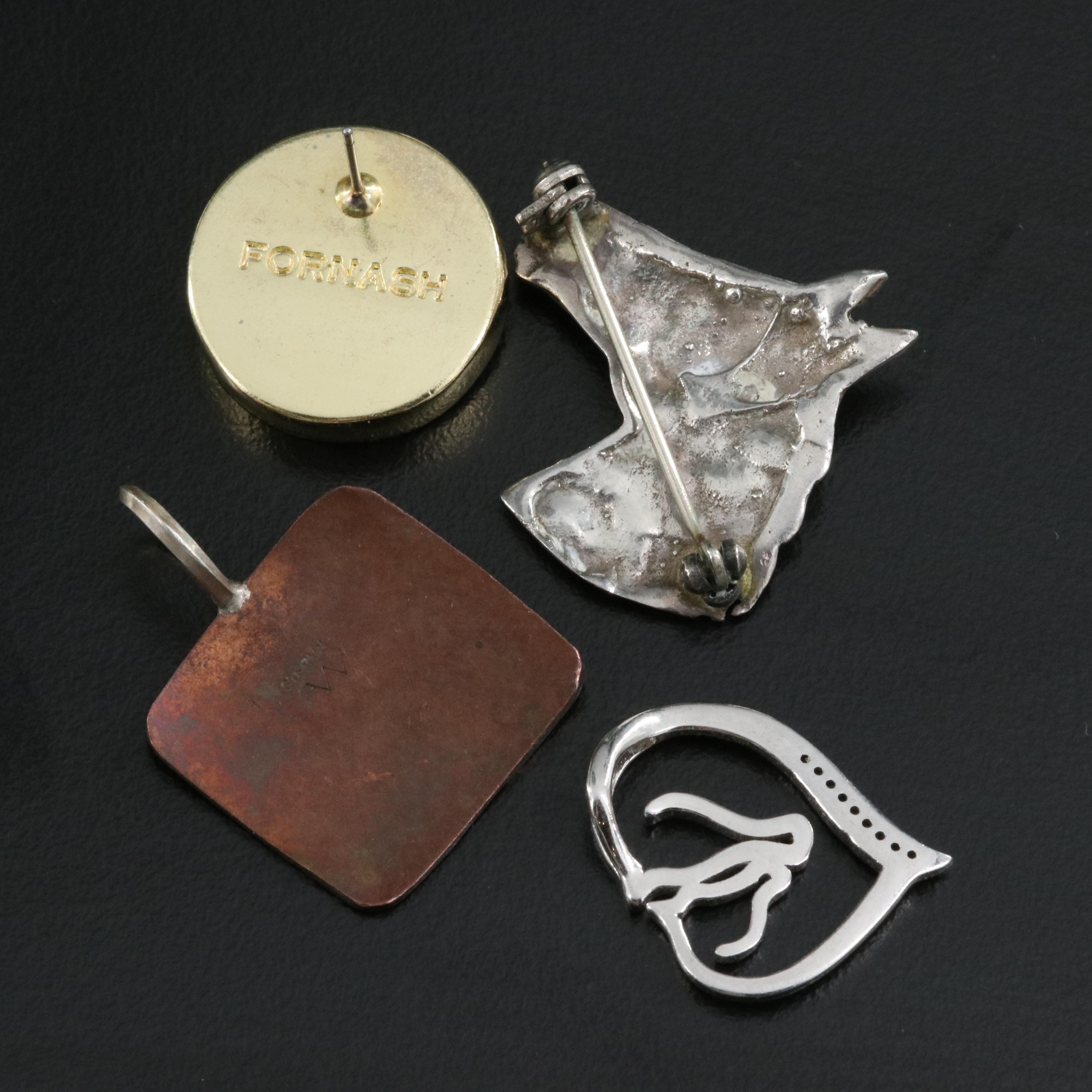 Equestrian Grouping Including Pandora, Agate, Tiger's Eye Quartz and Coral