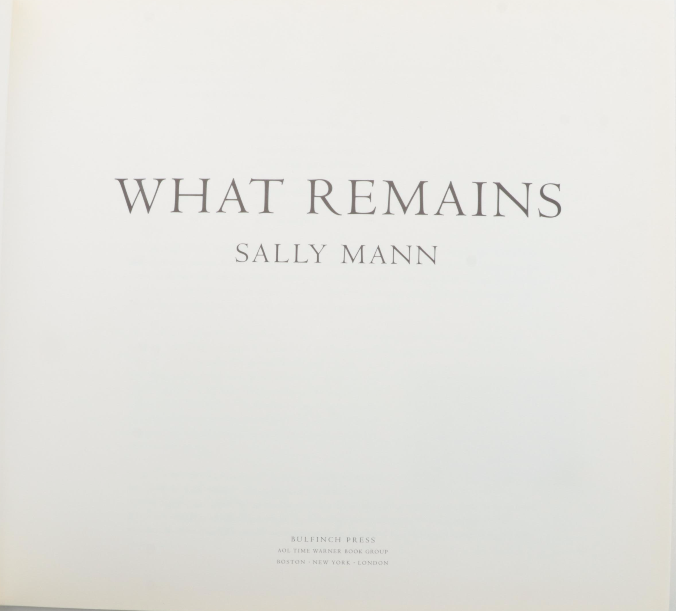 First Edition "What Remains" and More Photography Books by Sally Mann