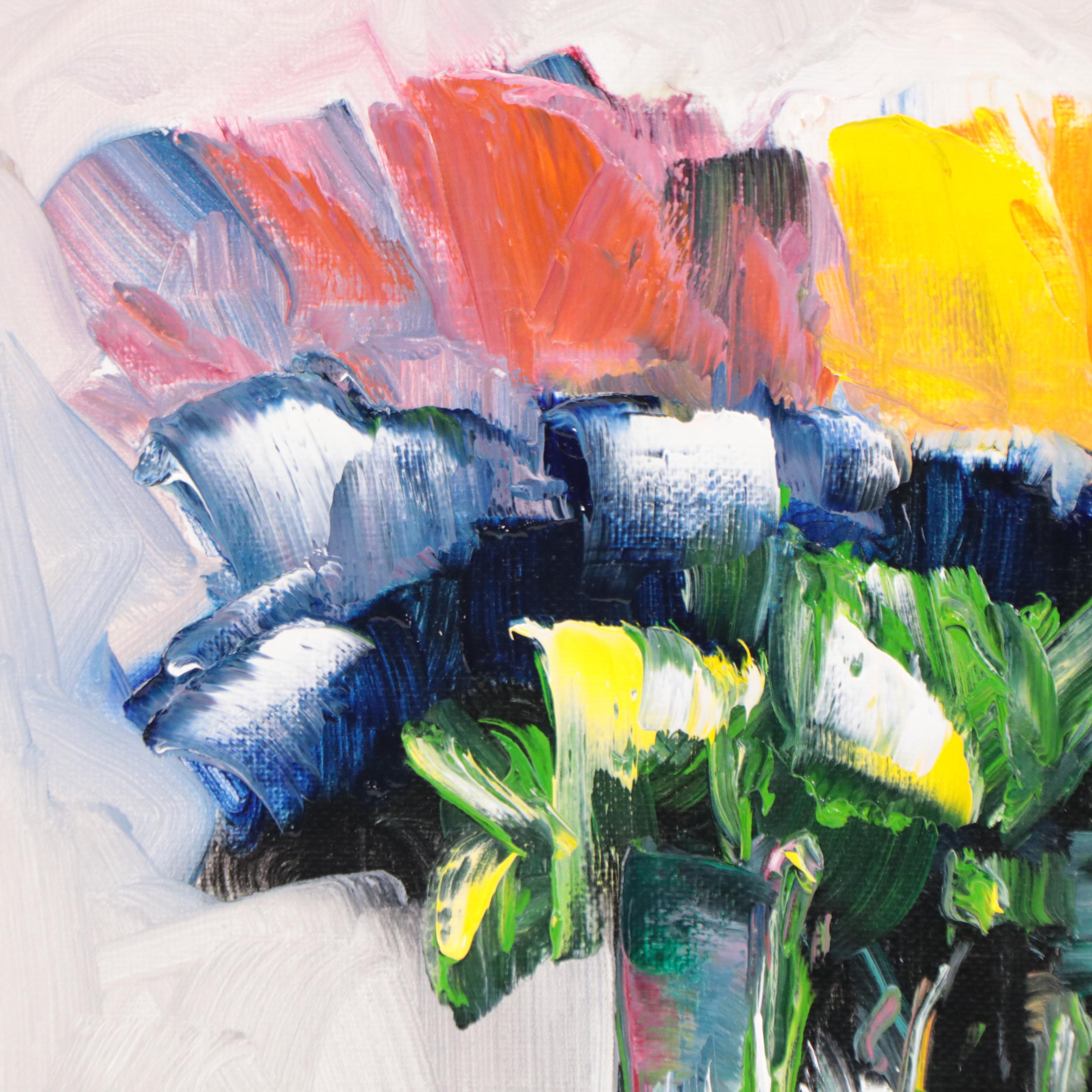 José M. Lima Floral Still Life Oil Painting, 2023