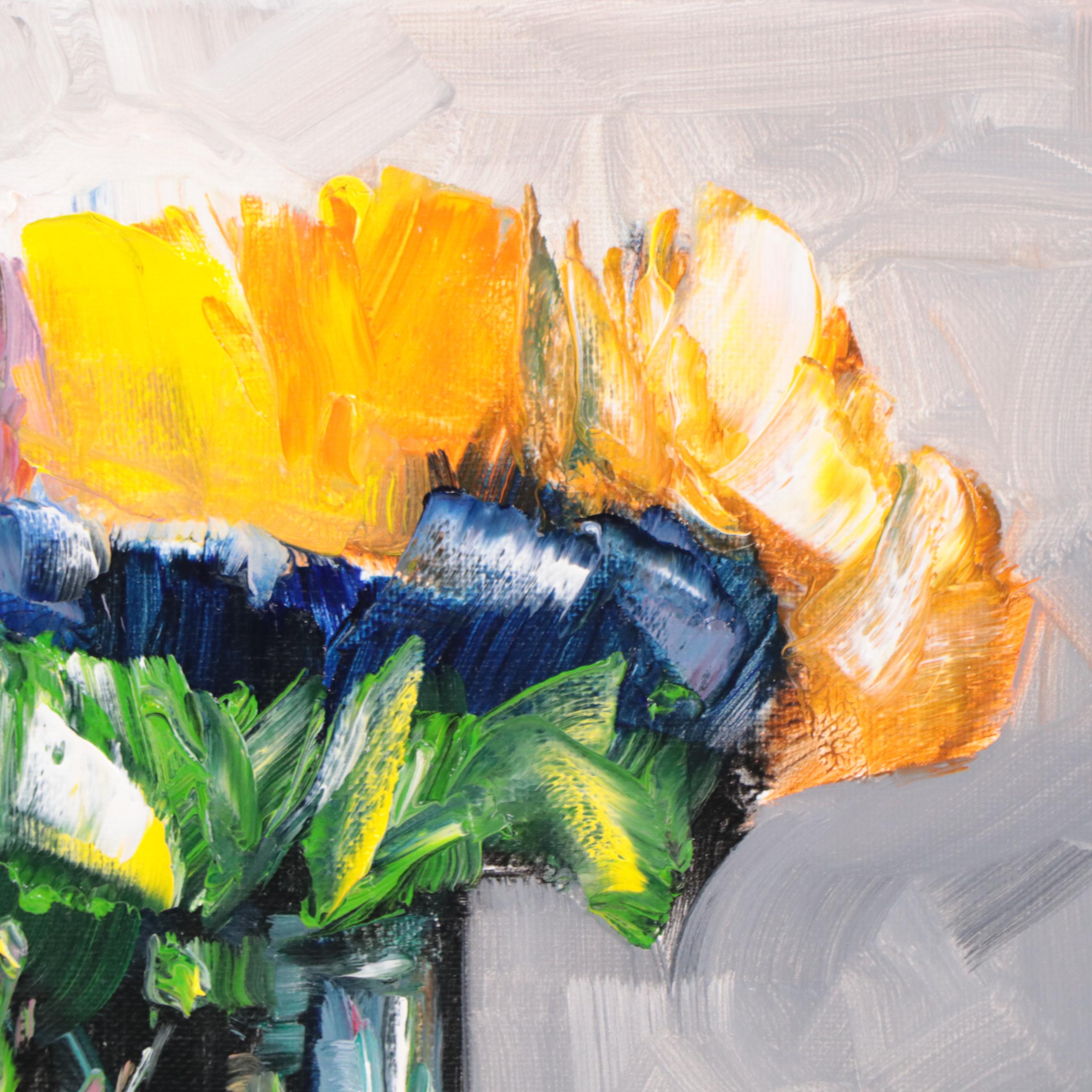 José M. Lima Floral Still Life Oil Painting, 2023