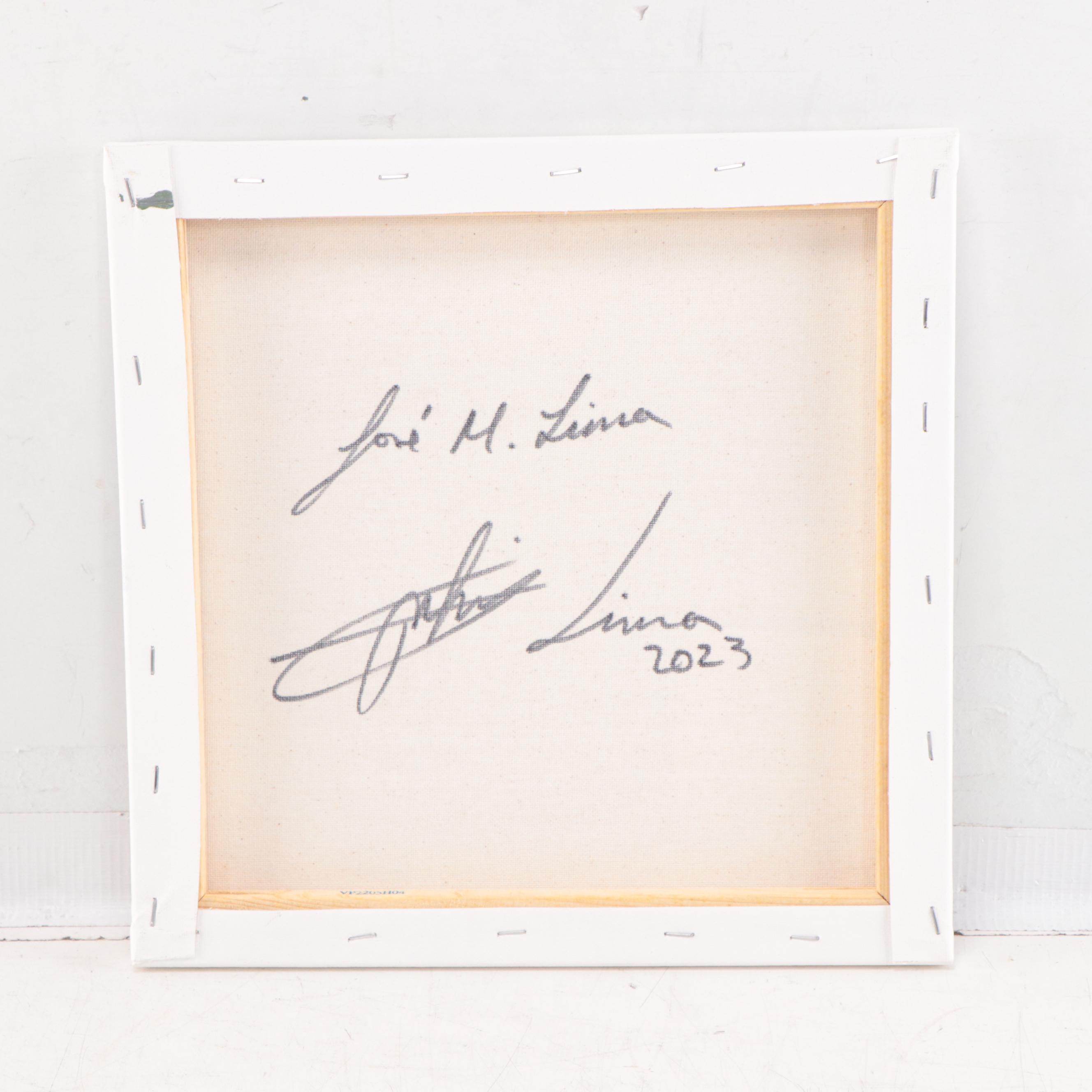 José M. Lima Floral Still Life Oil Painting, 2023