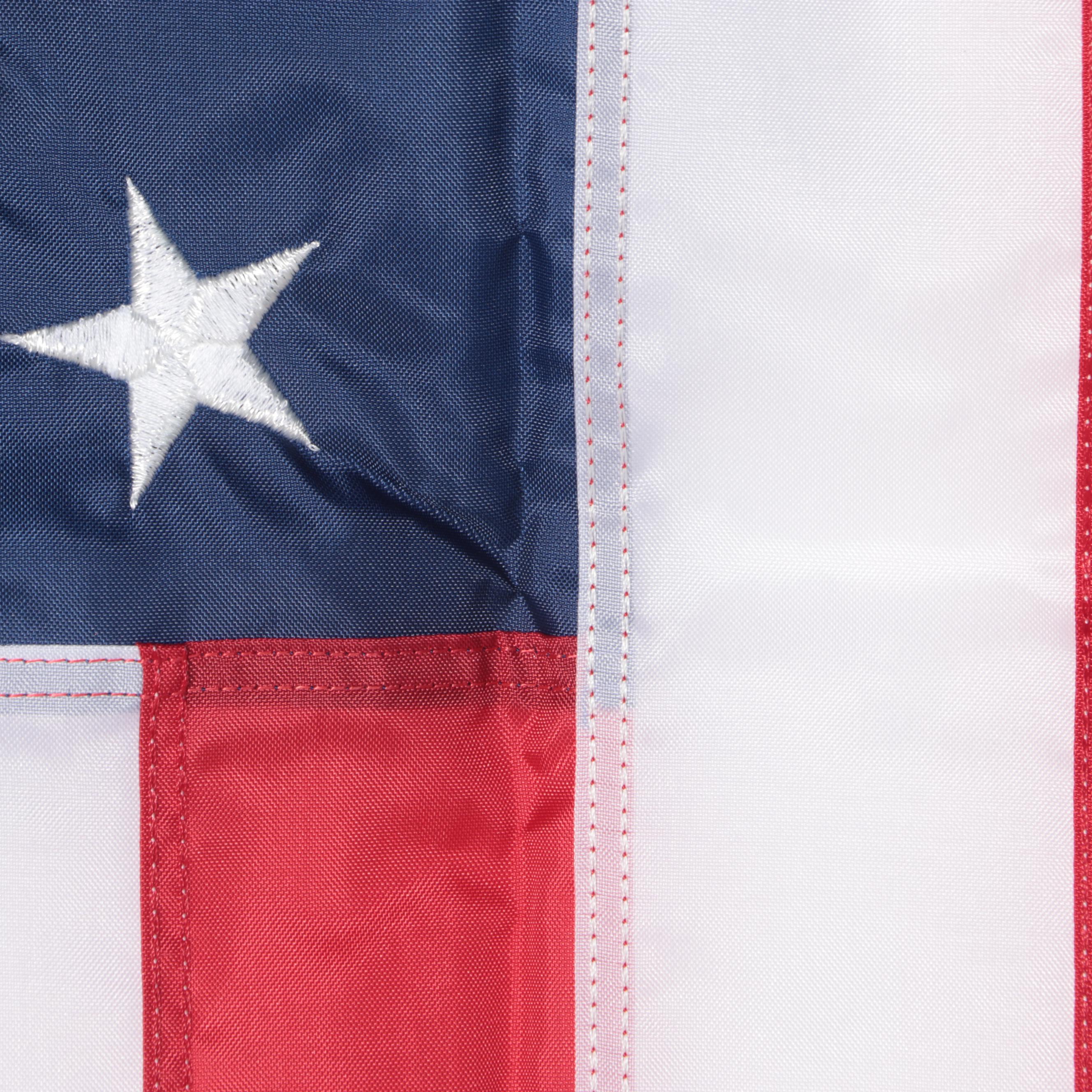 Annin and Other Fifty Star American Flags With United States Navy Flag