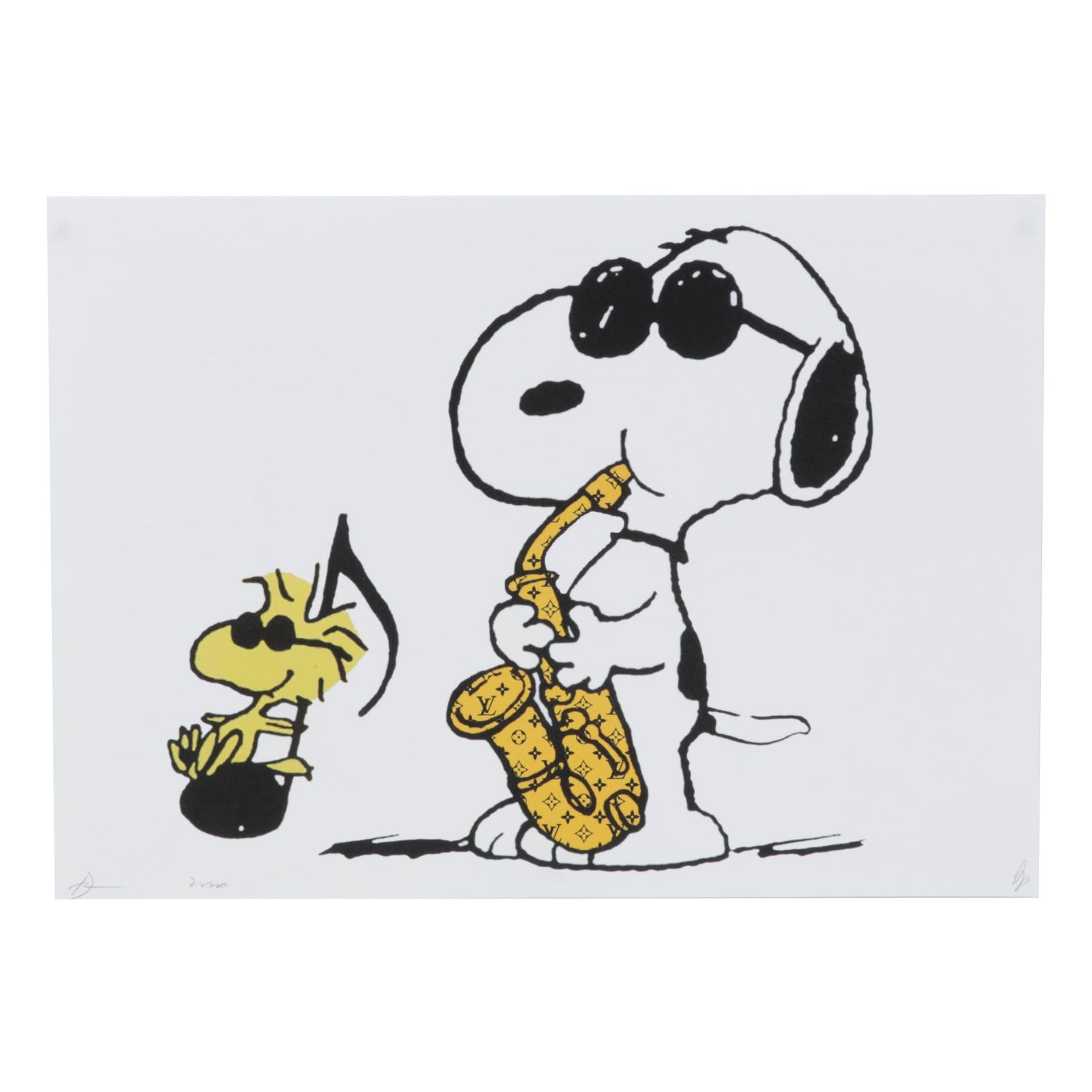 Death NYC Pop Art Graphic Print of Snoopy and Woodstock, 2020