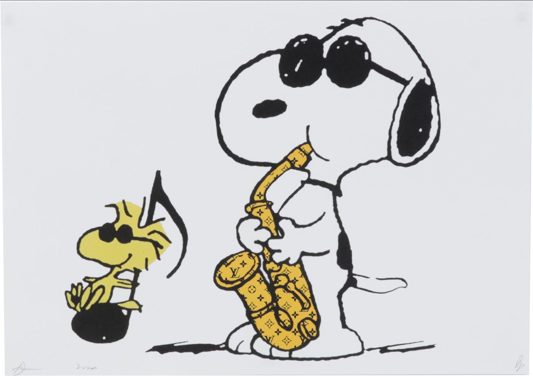 Death NYC Pop Art Graphic Print of Snoopy and Woodstock, 2020