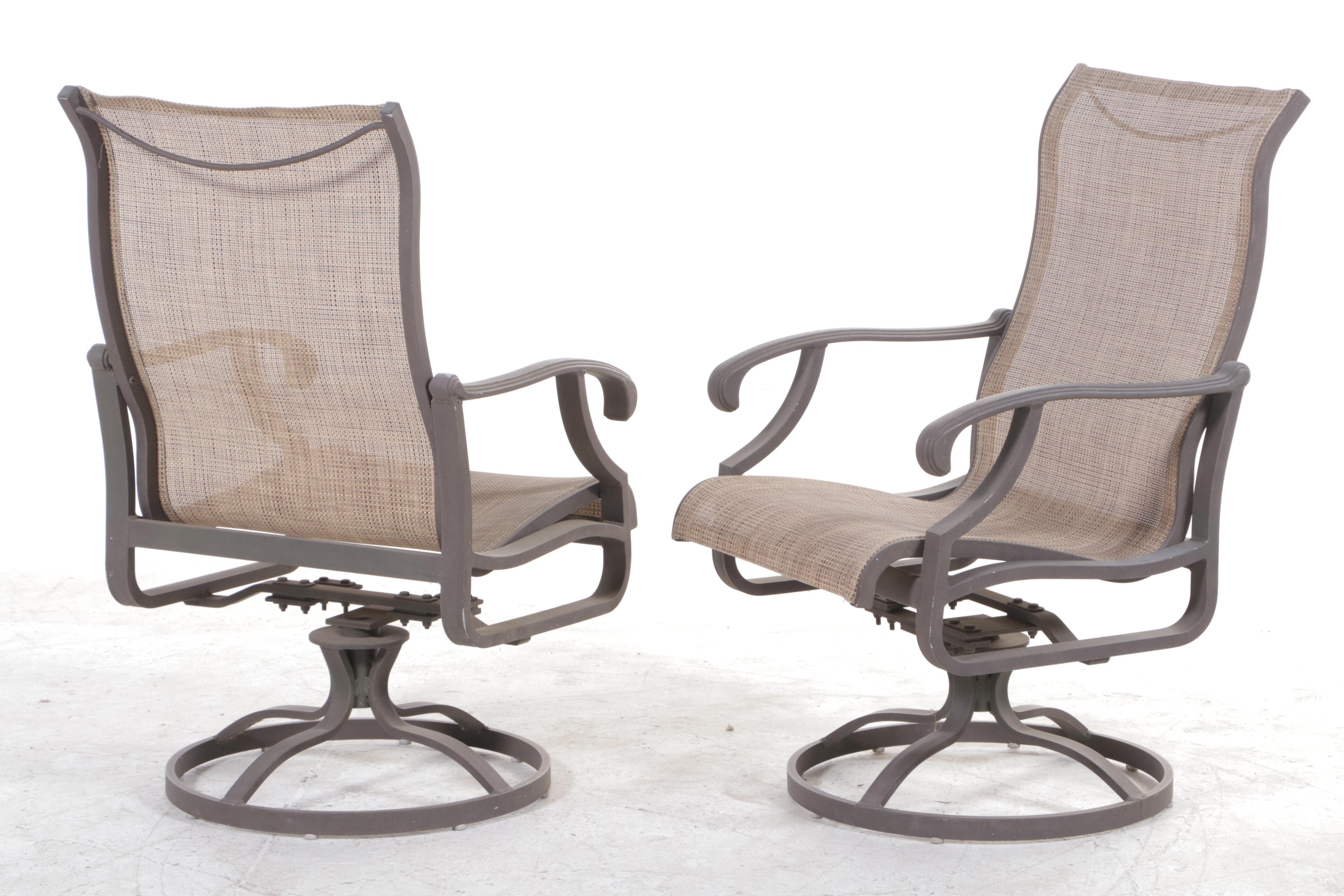 Contemporary Cast Aluminum Patio Dining Set