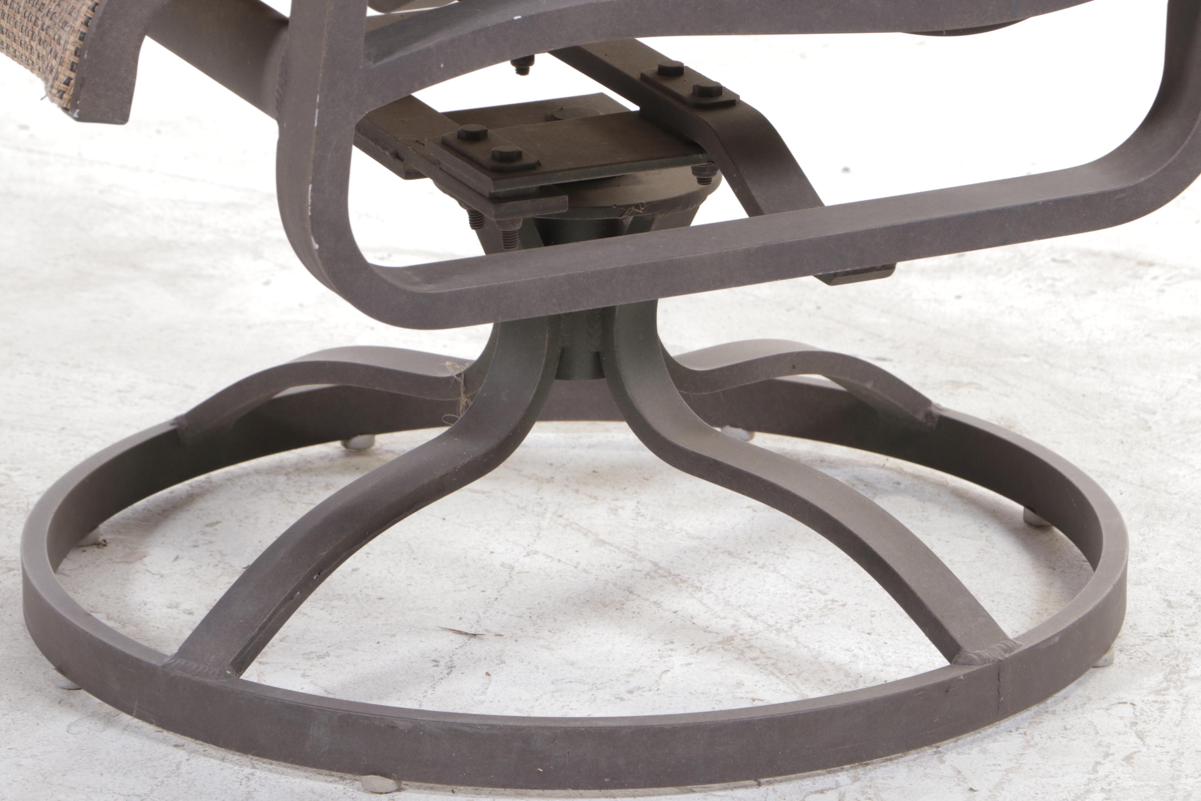 Contemporary Cast Aluminum Patio Dining Set