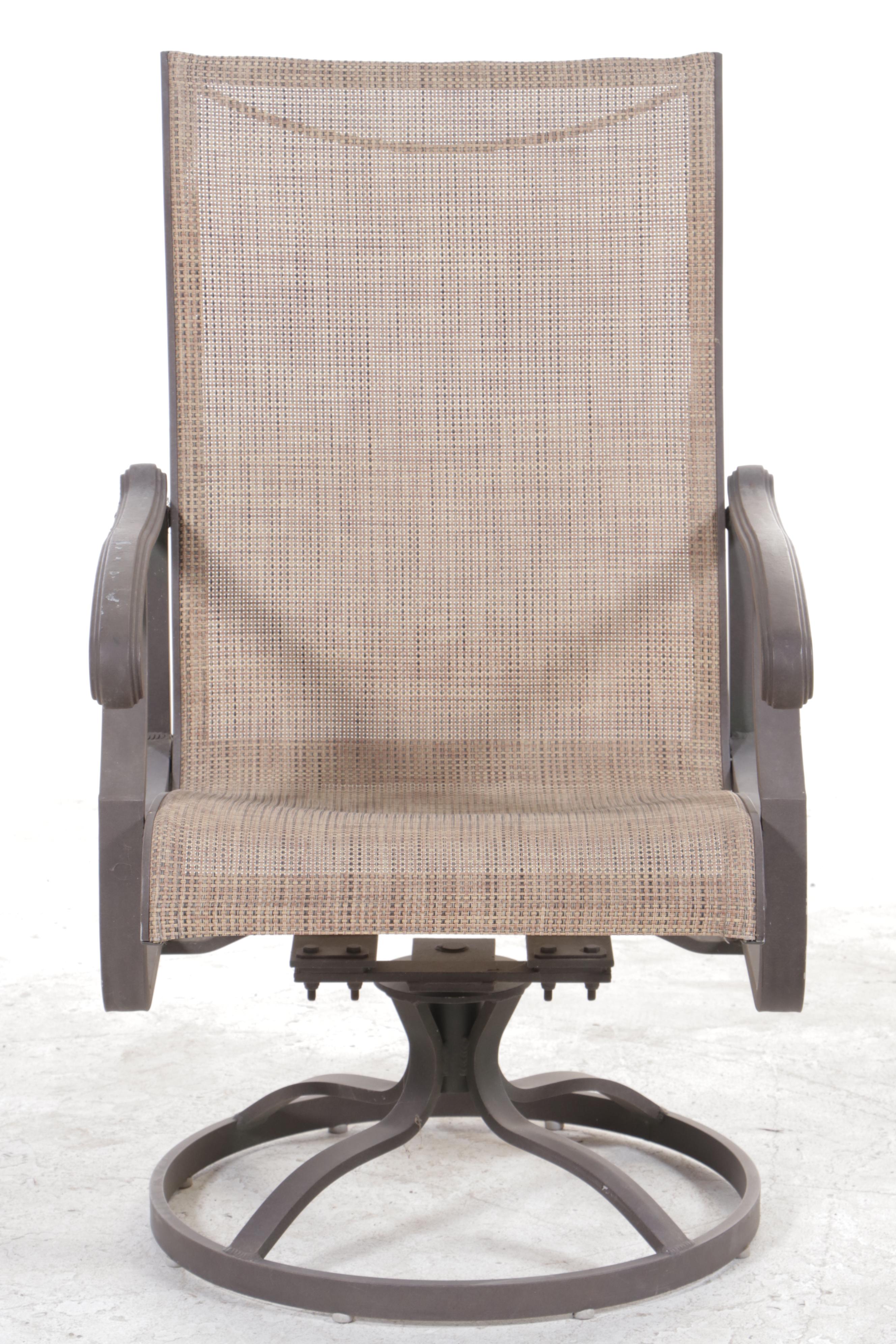 Contemporary Cast Aluminum Patio Dining Set