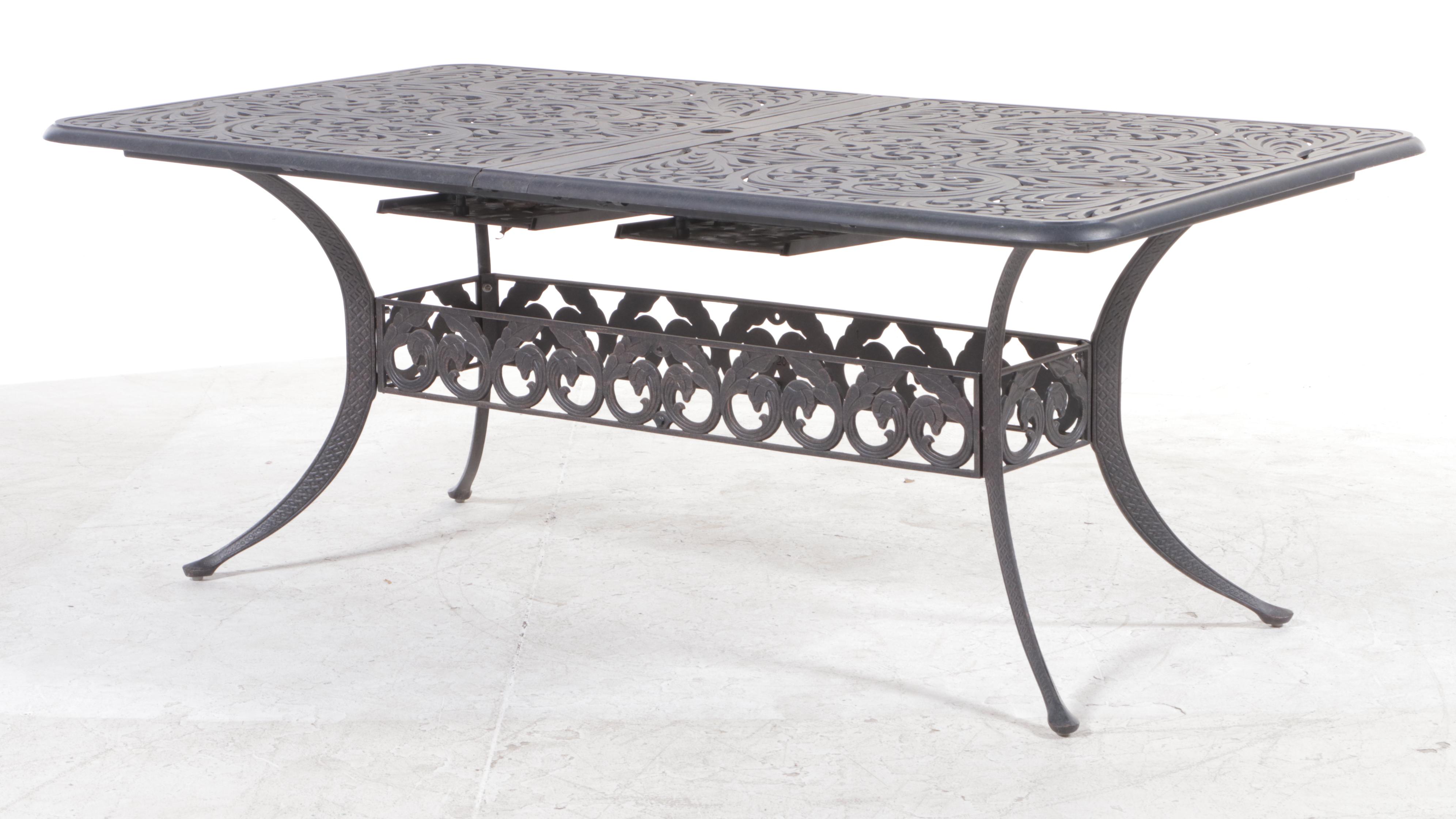 Contemporary Cast Aluminum Patio Dining Set