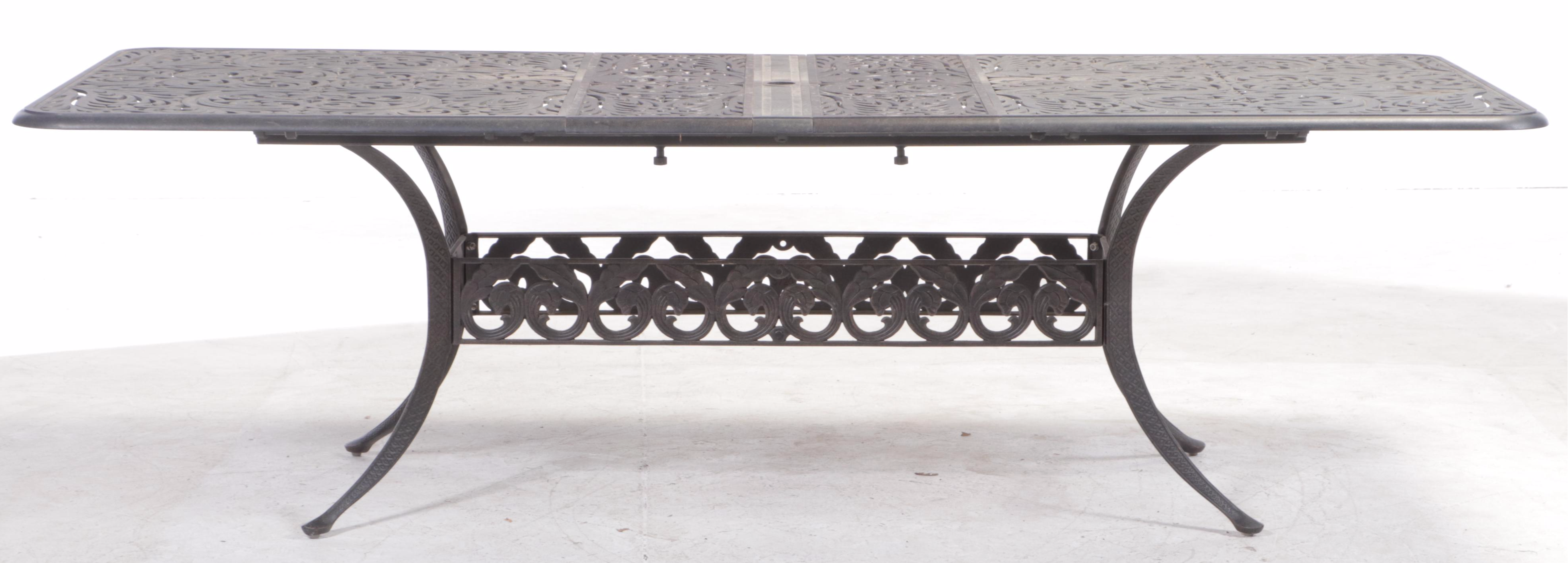 Contemporary Cast Aluminum Patio Dining Set
