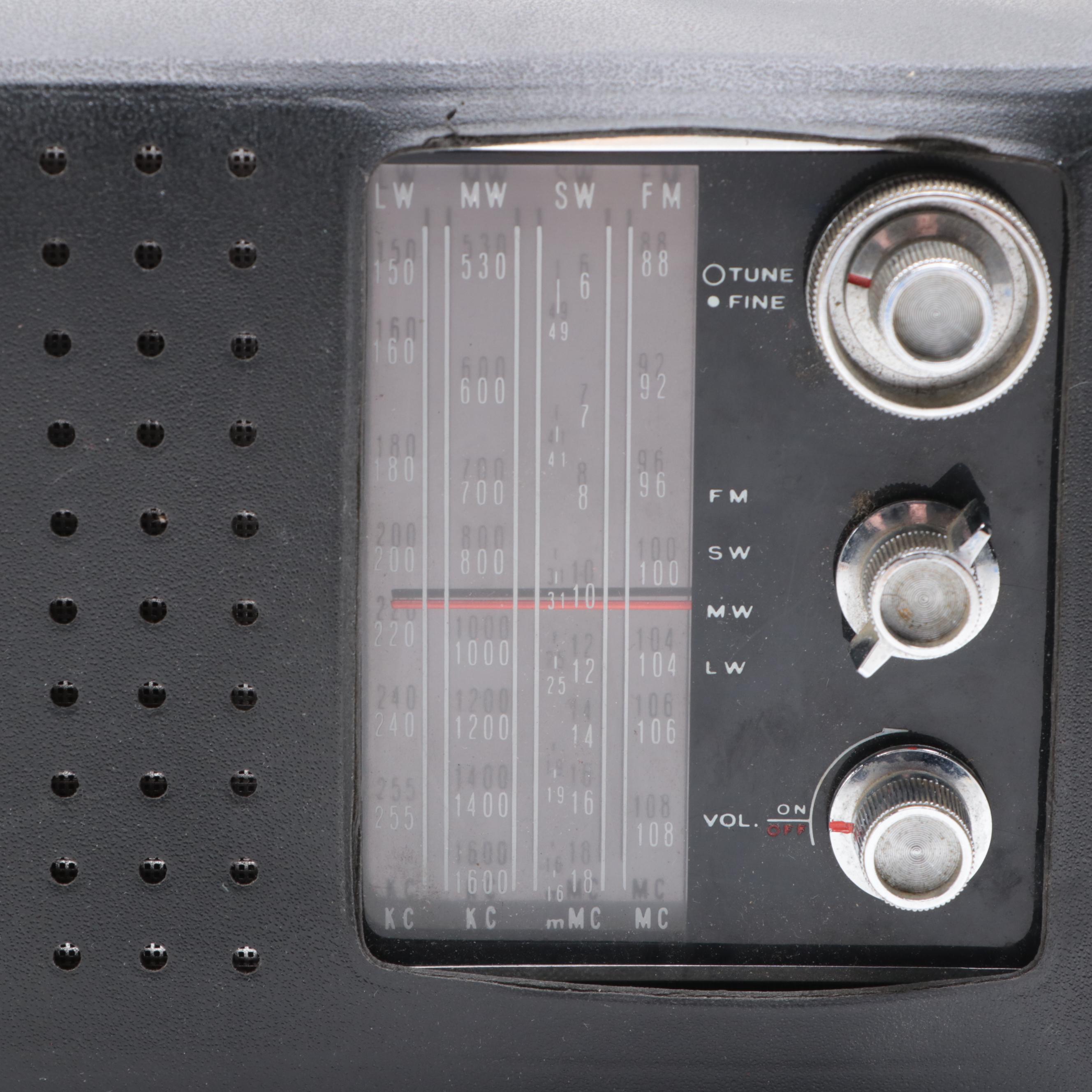 Standard Transistor Radio and Sony Walkman Cassette Player