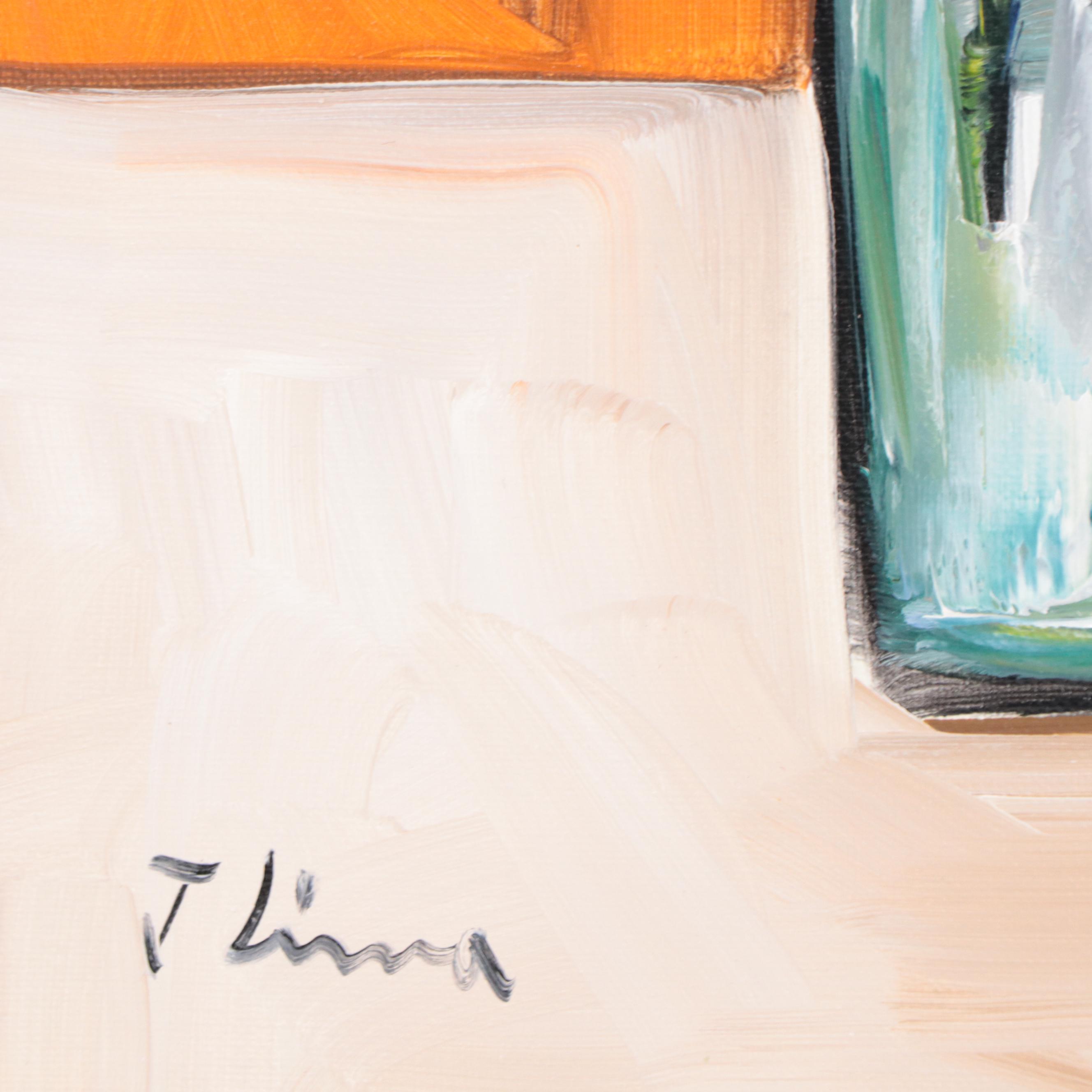 José M. Lima Floral Still Life Oil Painting, 2023