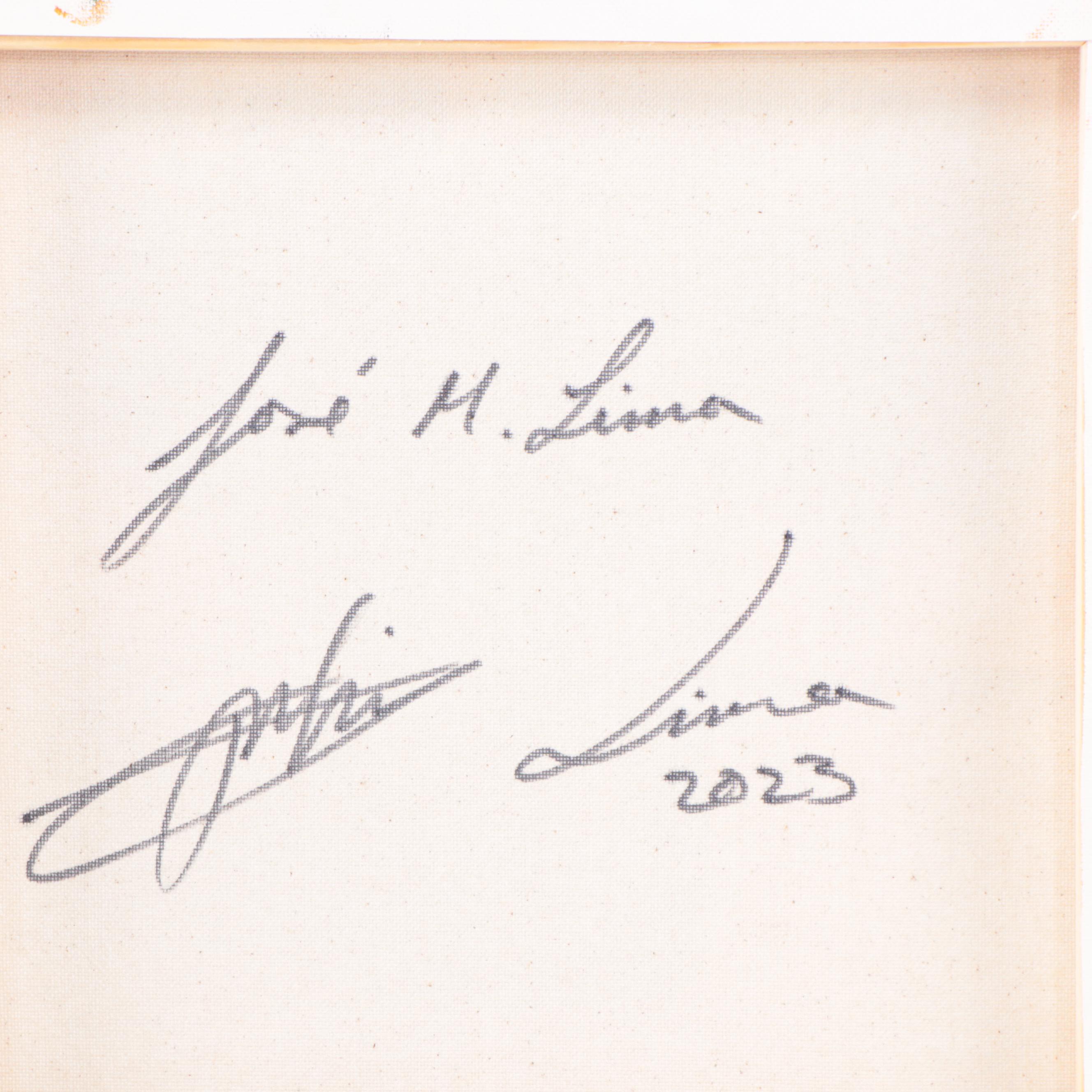 José M. Lima Floral Still Life Oil Painting, 2023