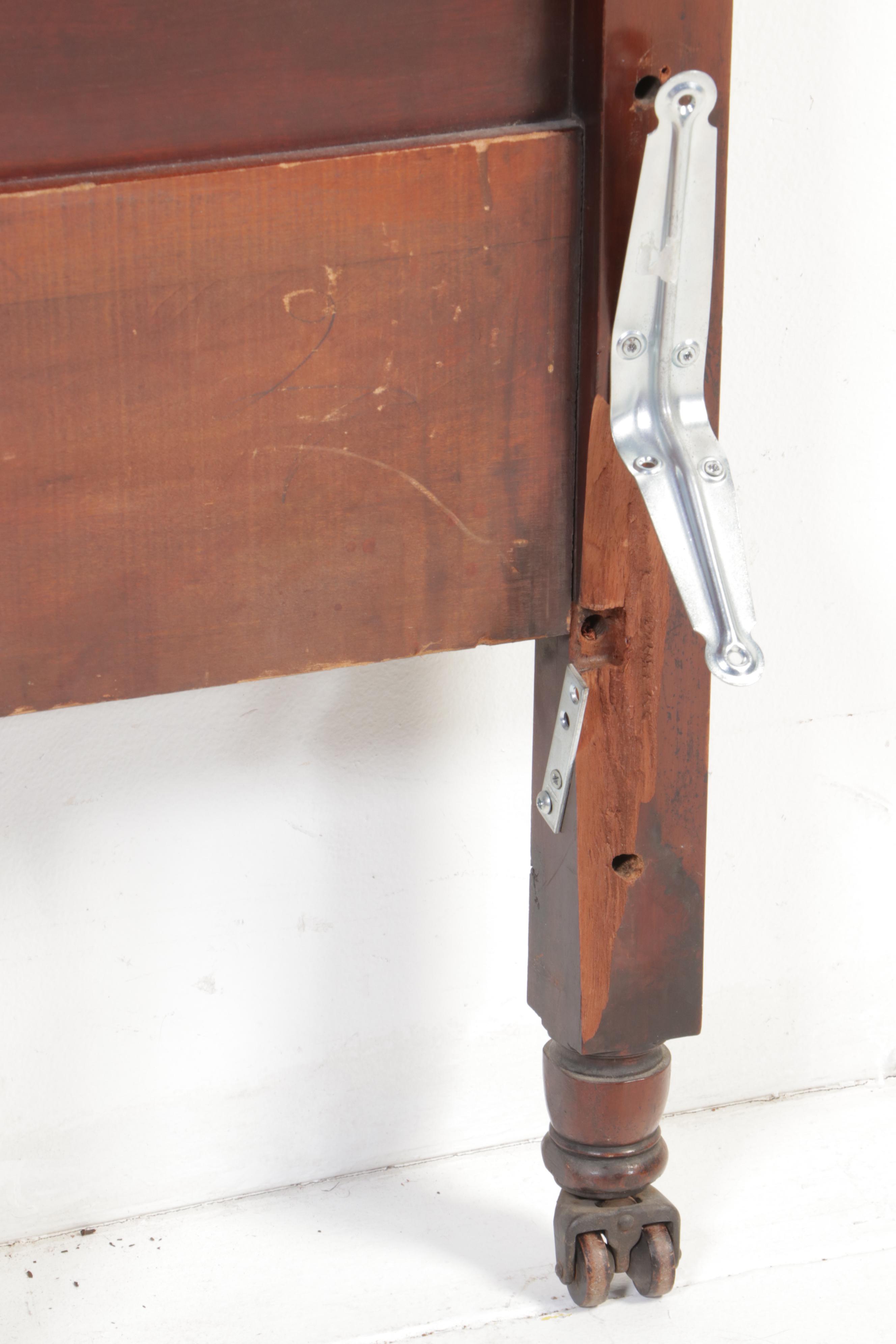 Late Victorian Carved Walnut Full Bed Frame, Early 20th Century