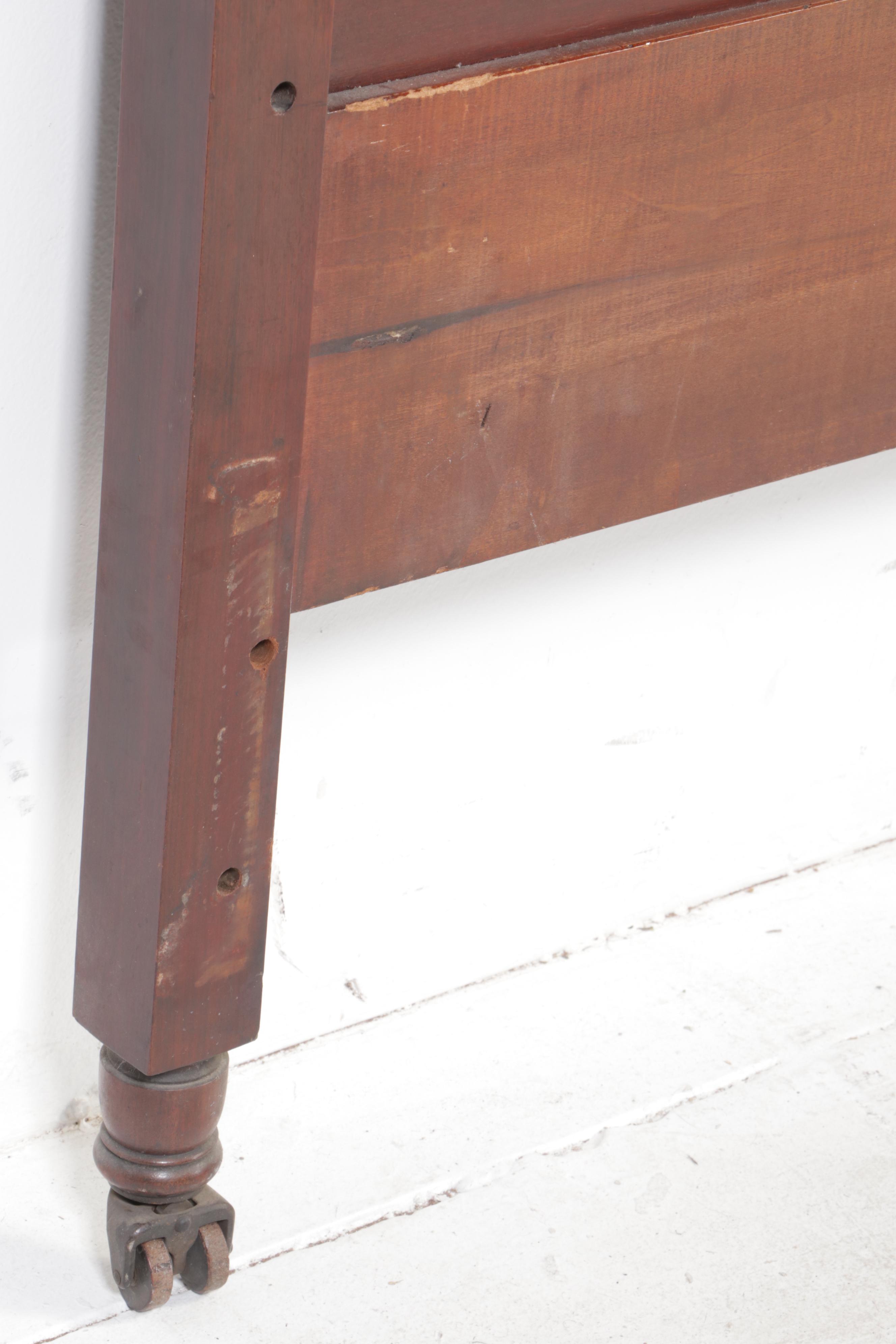 Late Victorian Carved Walnut Full Bed Frame, Early 20th Century