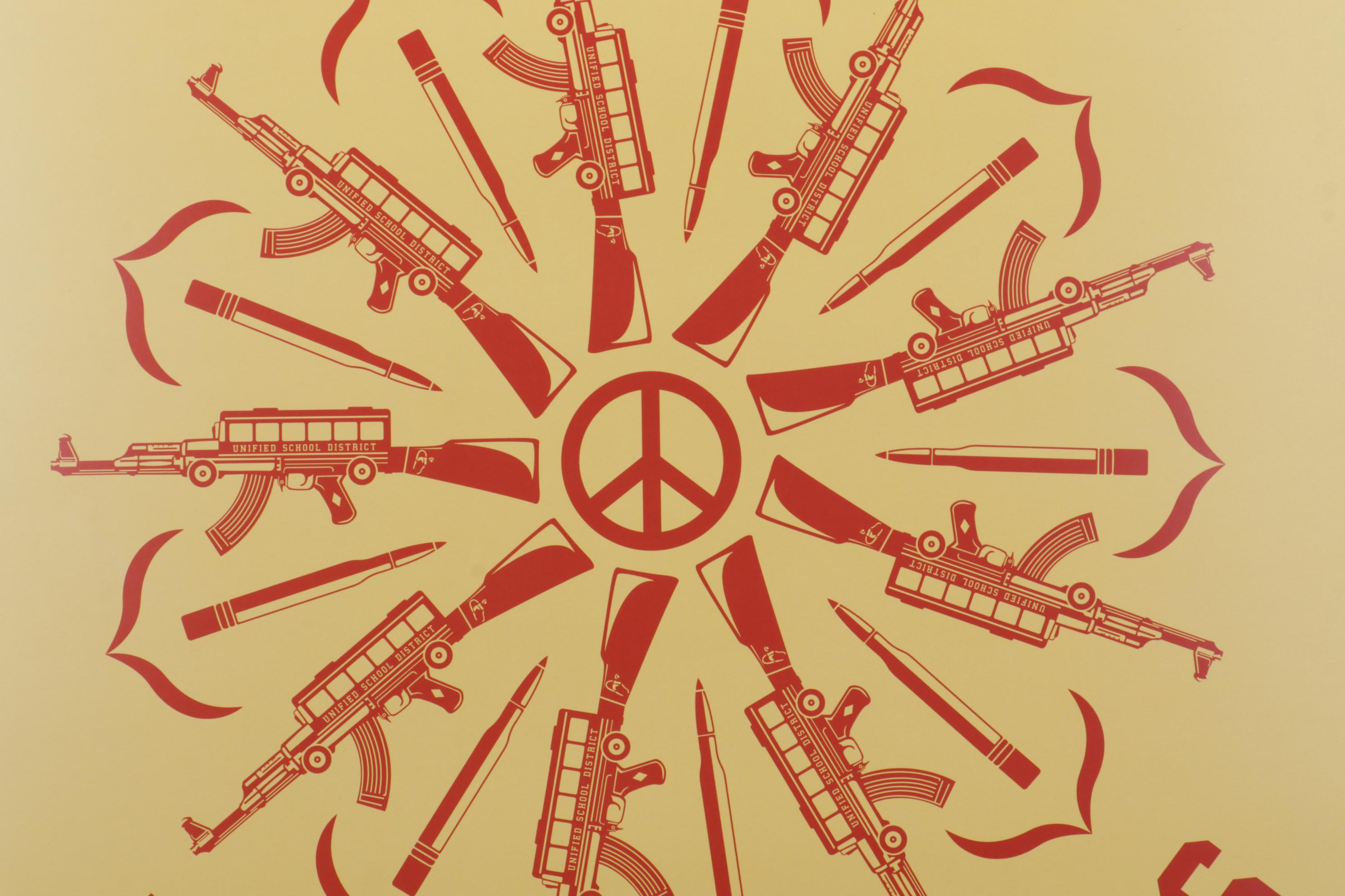 Gun Control Double-Sided Offset Lithograph Poster After Shepard Fairey