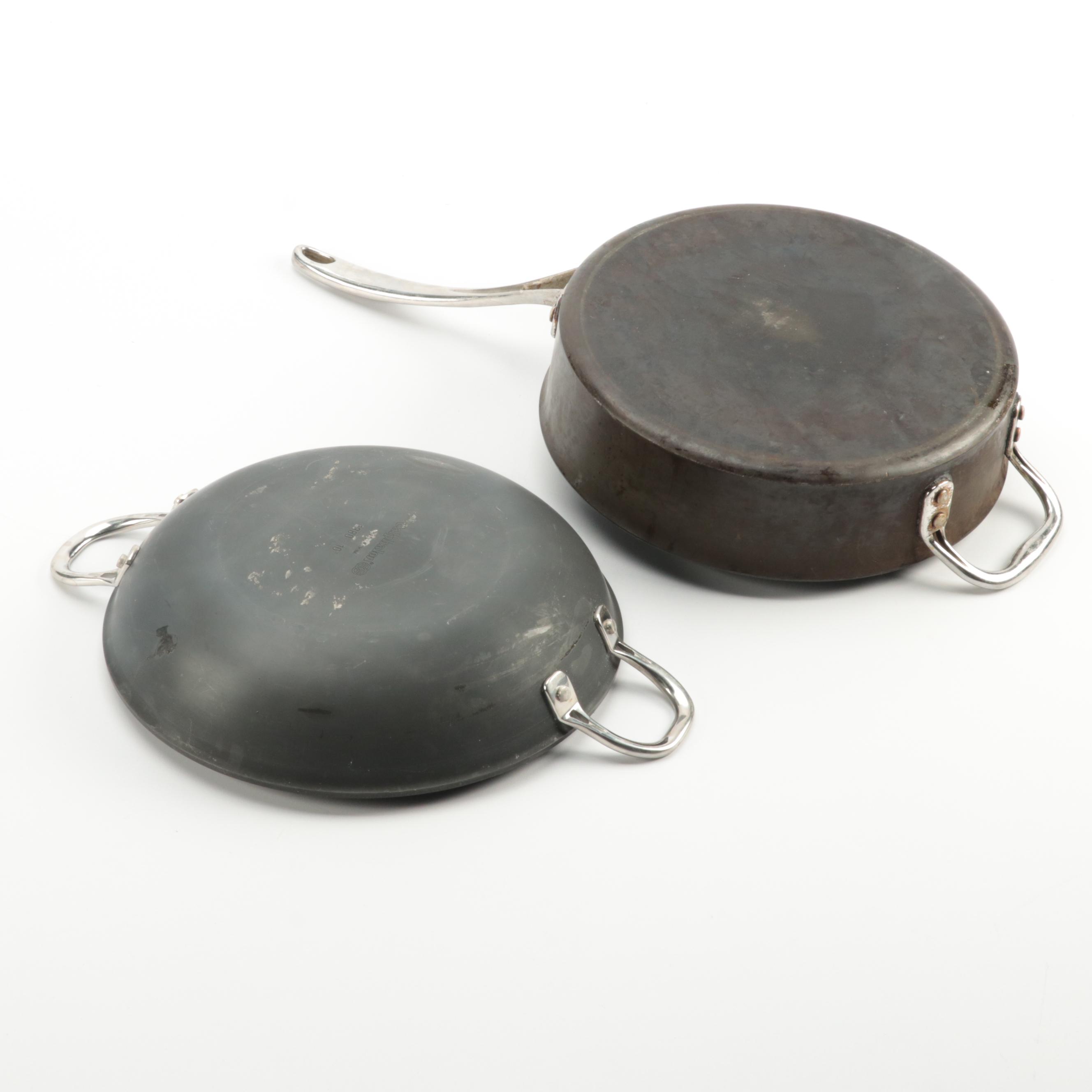 All-Clad Stainless Steel 12" Wok With Calphalon and Other Pans