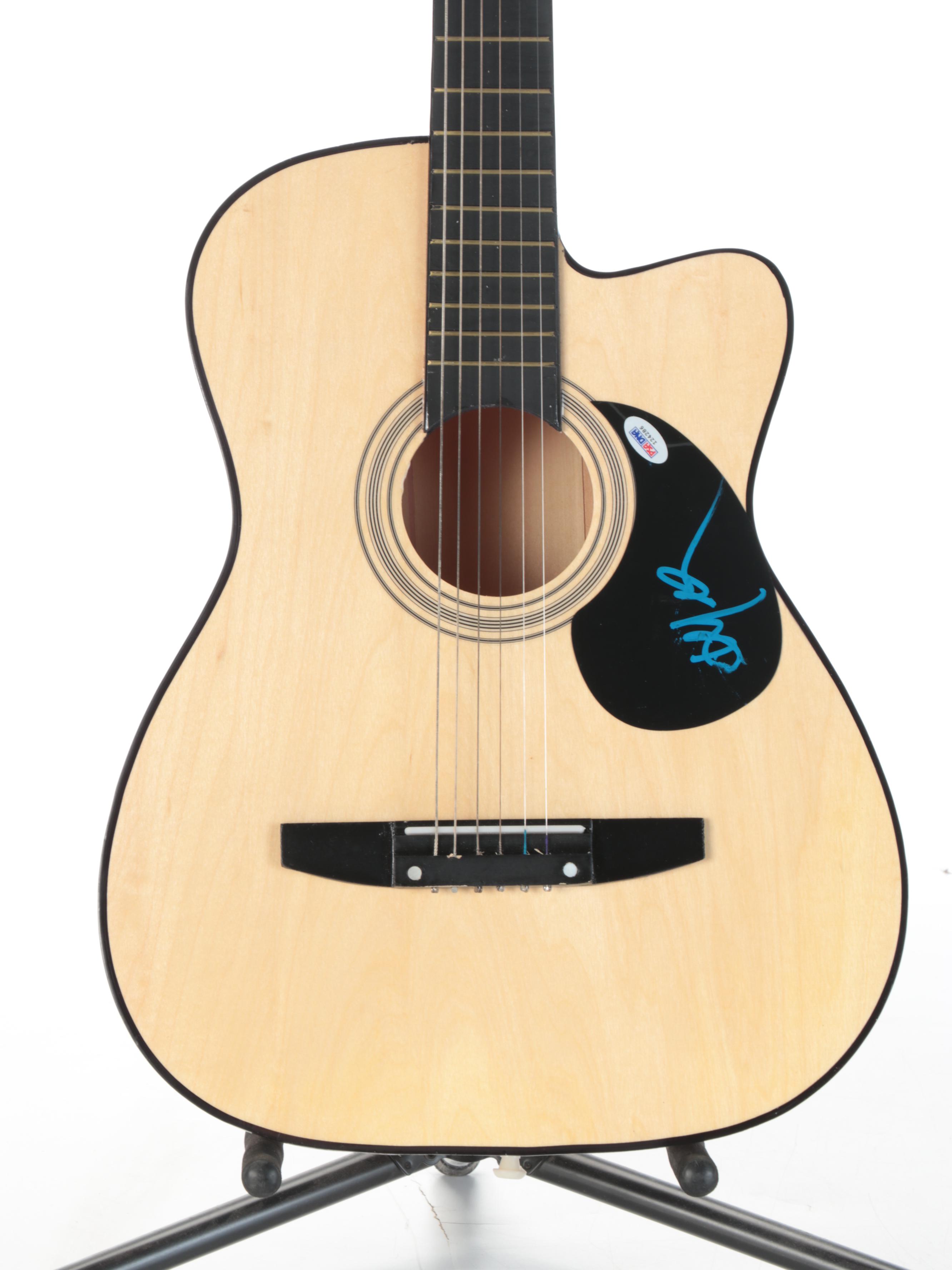 Willie Nelson Decal-Signed Cutaway Acoustic Guitar with PSA Certification