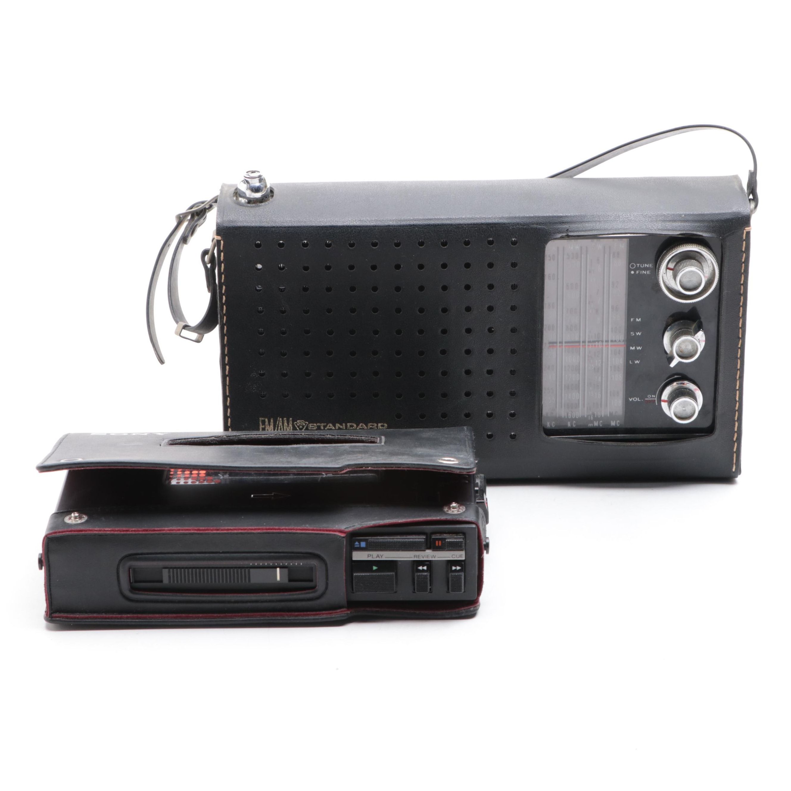 Standard Transistor Radio and Sony Walkman Cassette Player