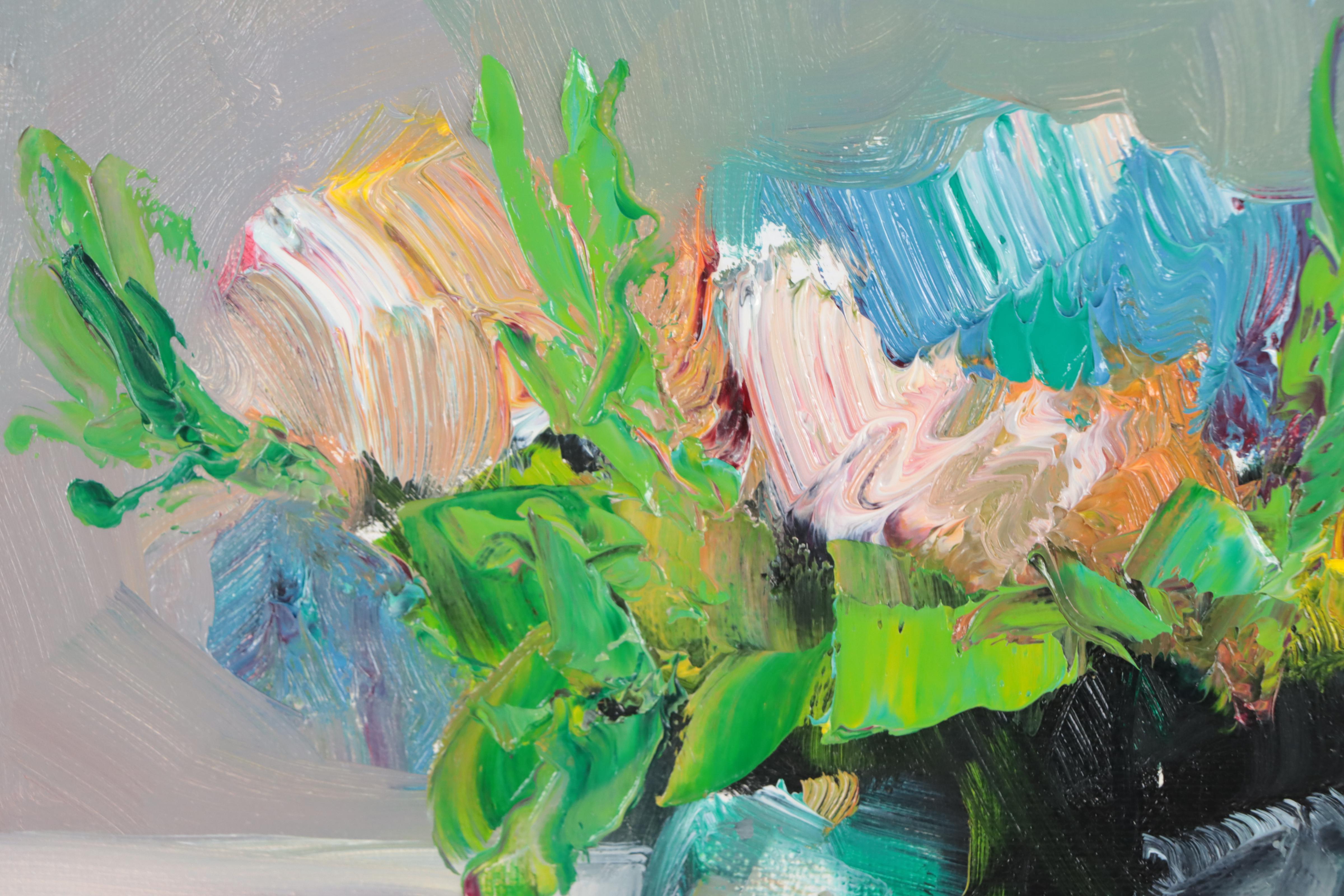 José M. Lima Floral Still Life Oil Painting, 2023