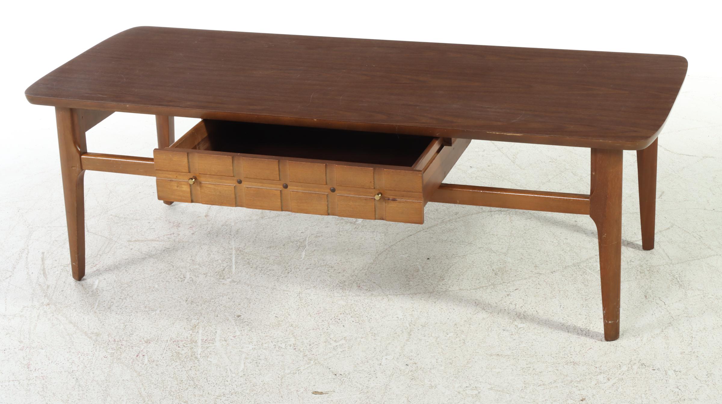Mersman Mid Century Modern Laminate and Walnut Coffee Table, Mid to Late 20th C