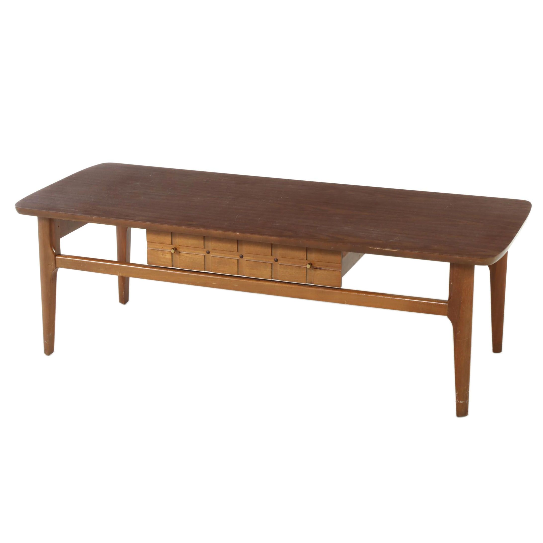 Mersman Mid Century Modern Laminate and Walnut Coffee Table, Mid to Late 20th C