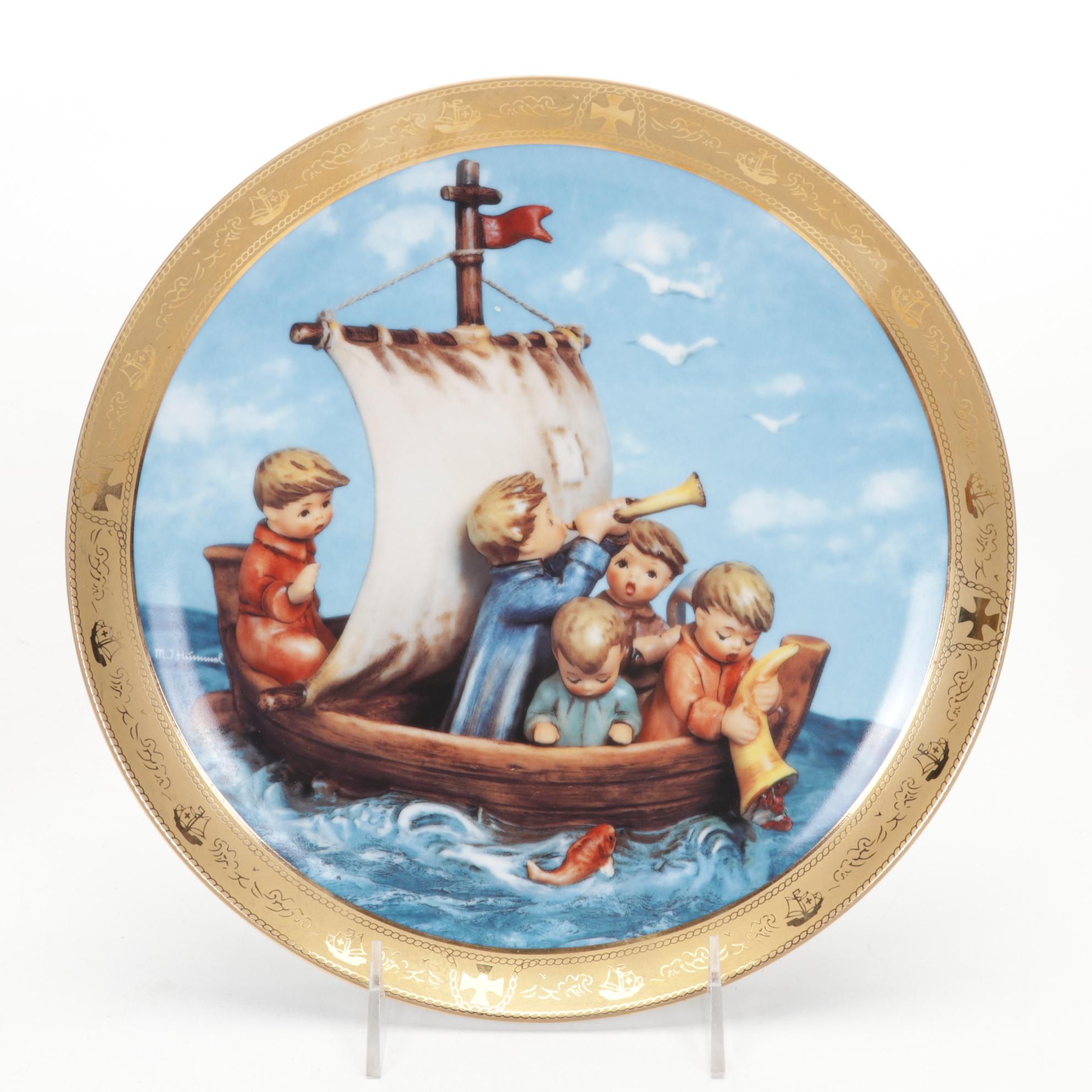 Goebel Hummel Collector Plates, Plaque, and Reference Books, Late 20th Century