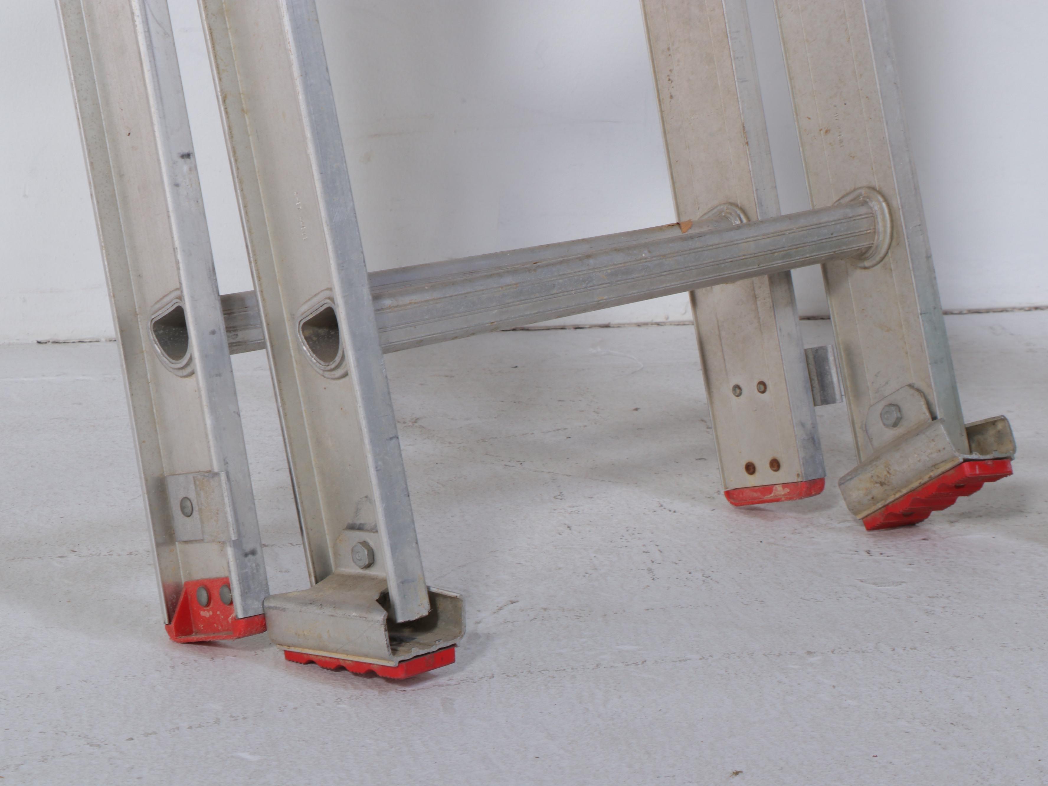 Werner and Keller Aluminum Extension Ladders With Louisville Step Ladder