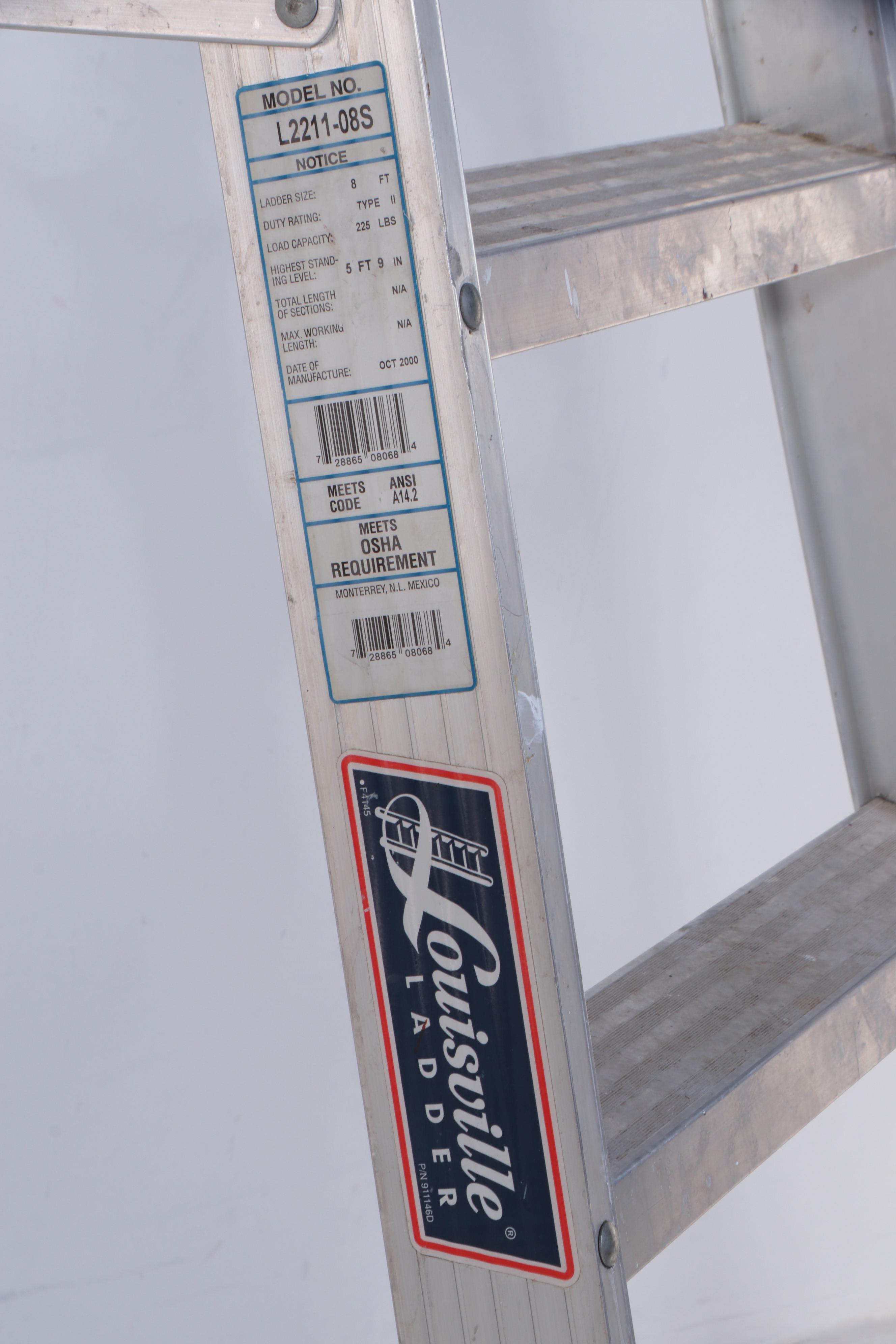 Werner and Keller Aluminum Extension Ladders With Louisville Step Ladder