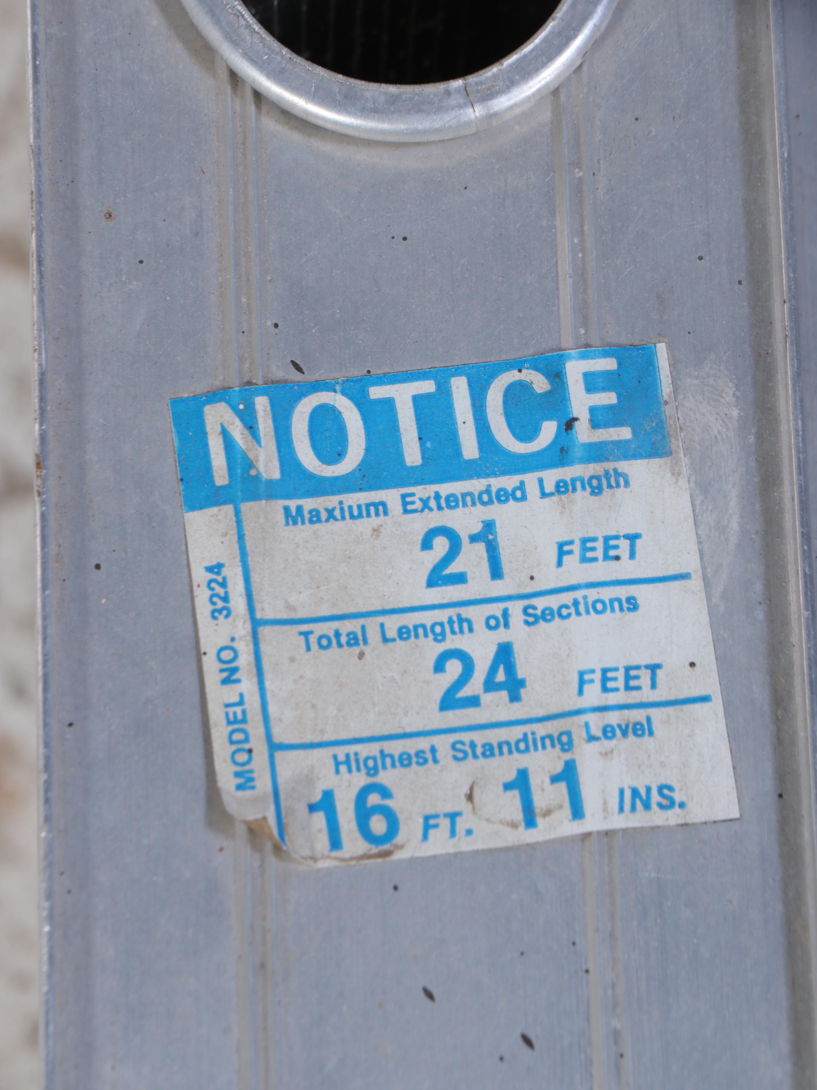 Werner and Keller Aluminum Extension Ladders With Louisville Step Ladder