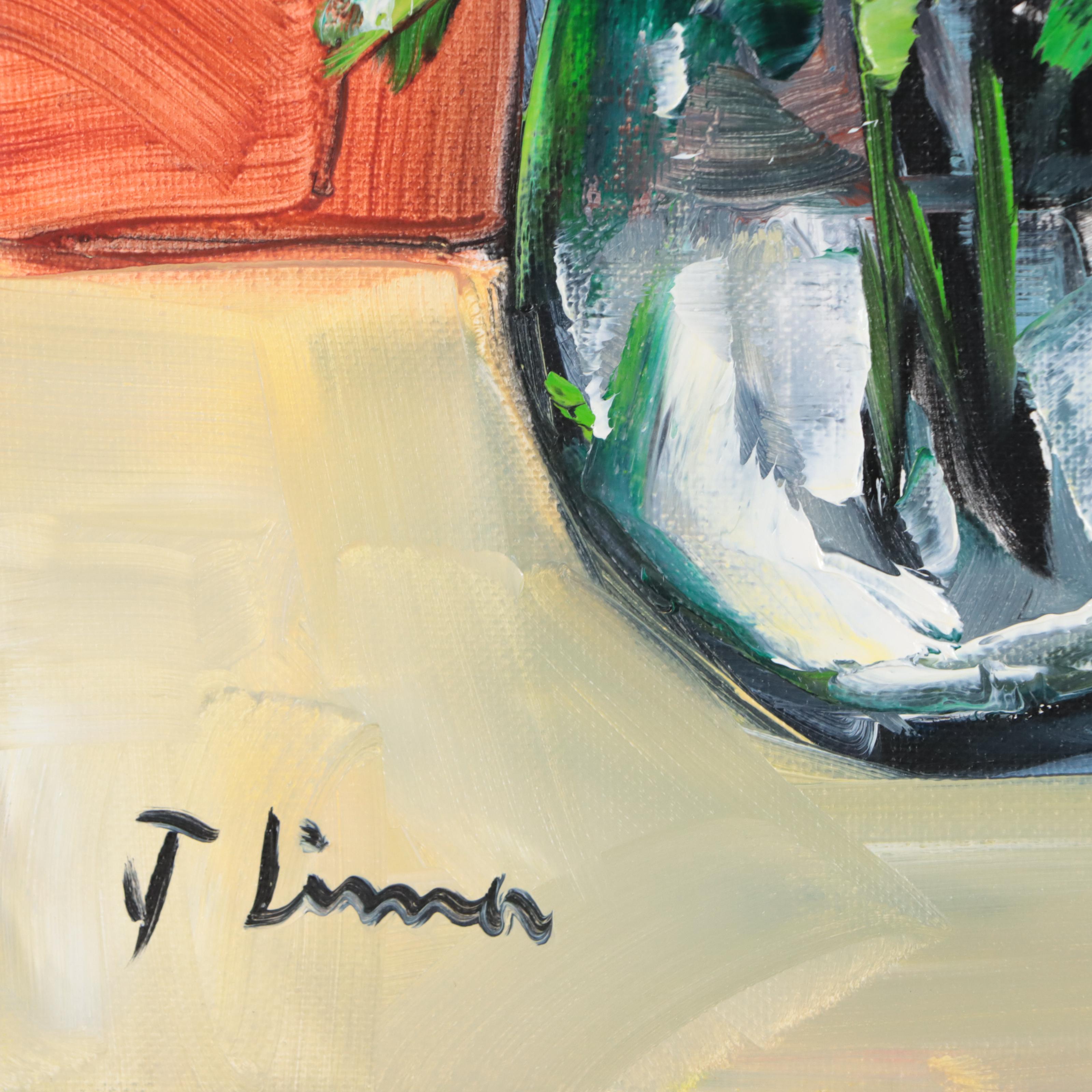 José M. Lima Floral Still Life Oil Painting, 2023