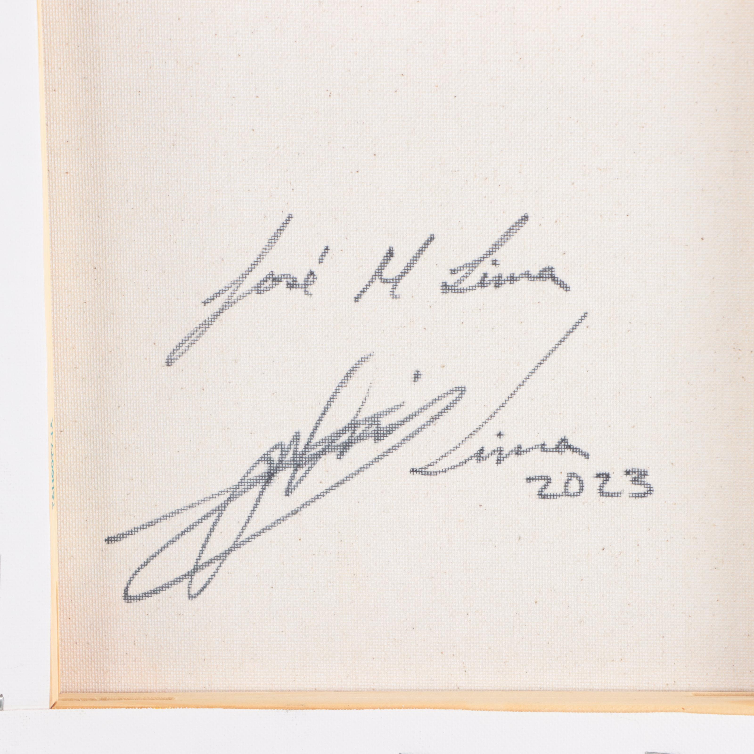 José M. Lima Floral Still Life Oil Painting, 2023