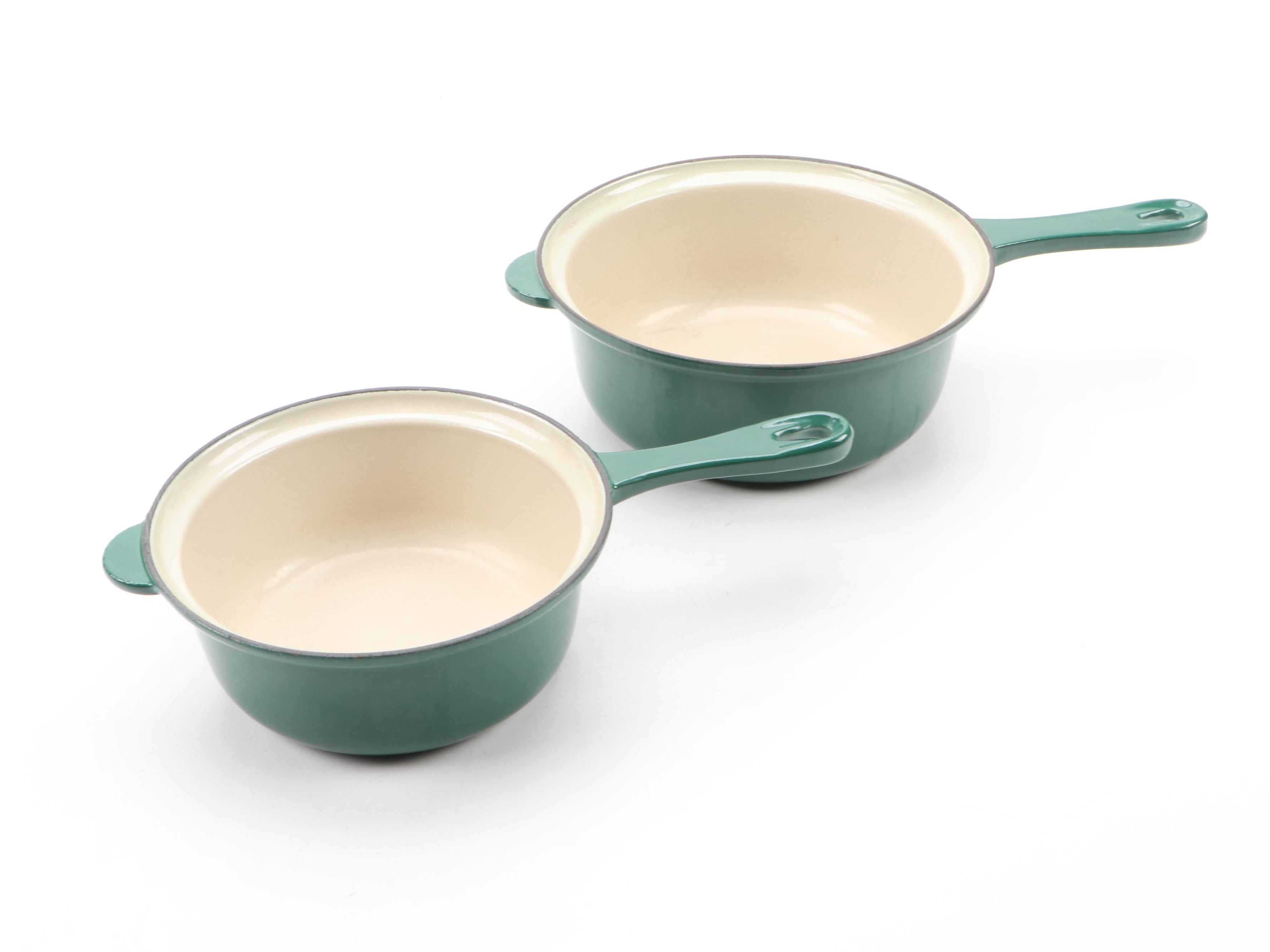 Le Creuset Green Enameled Cast Iron Cookware