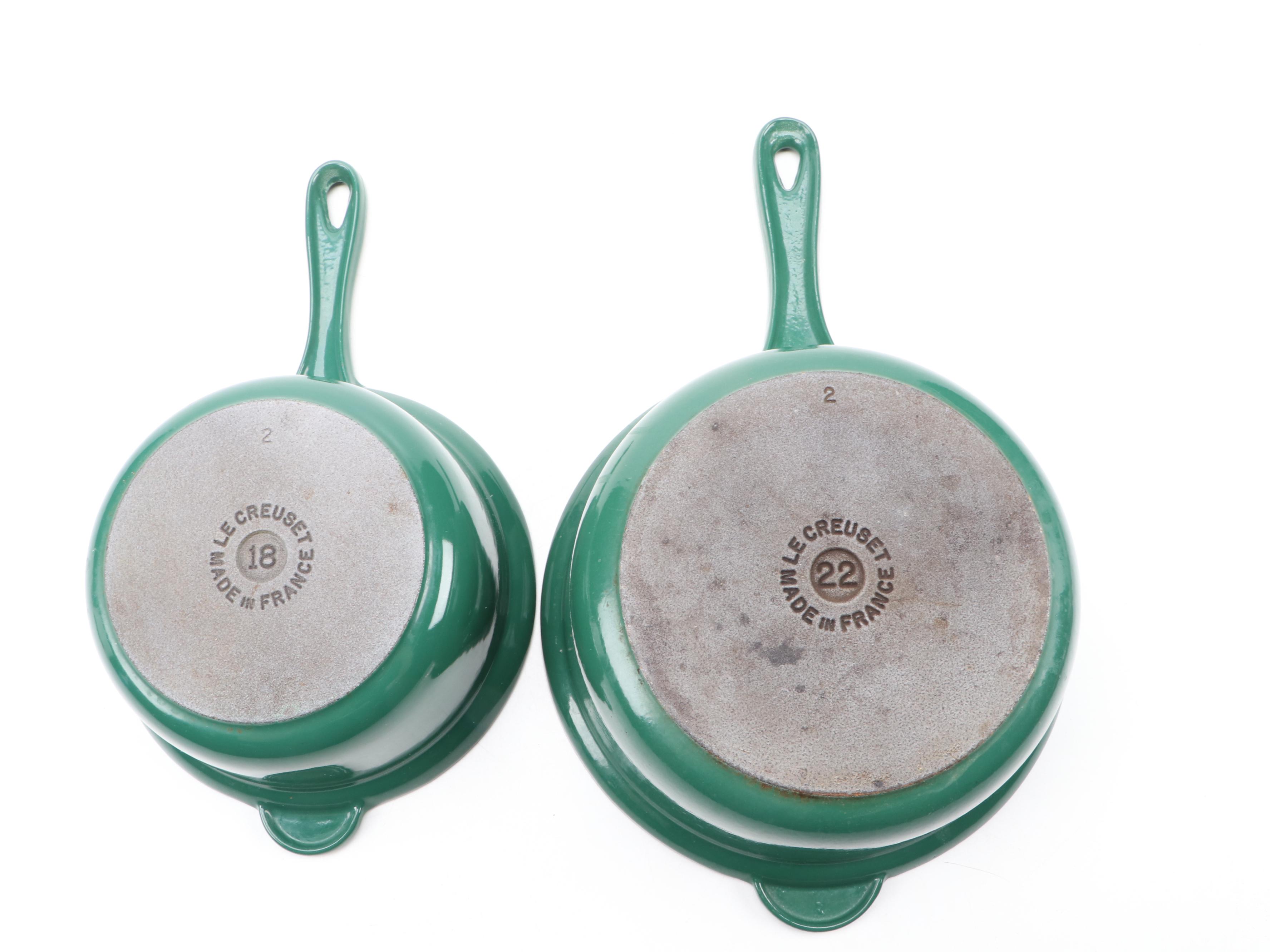 Le Creuset Green Enameled Cast Iron Cookware