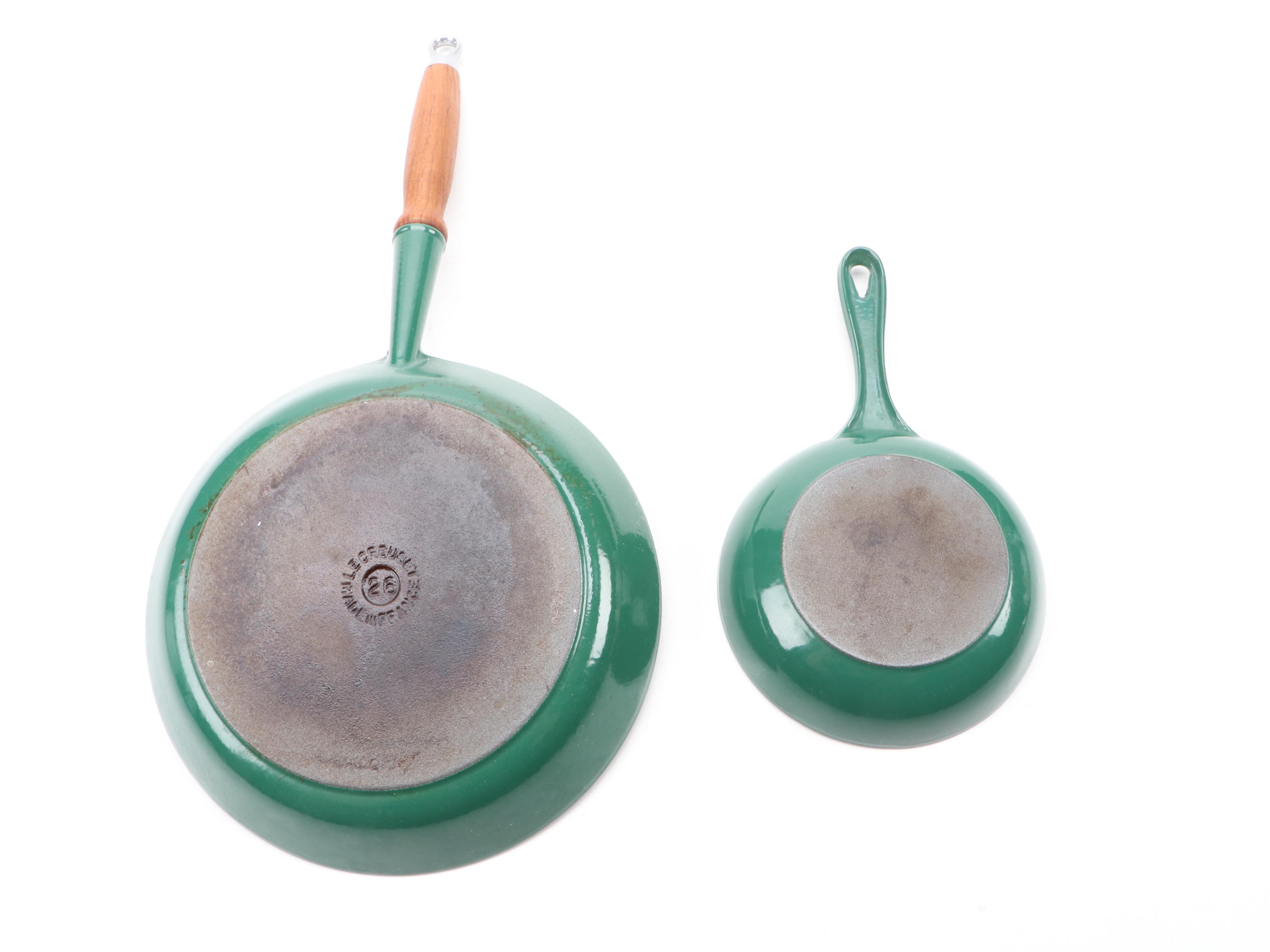 Le Creuset Green Enameled Cast Iron Cookware