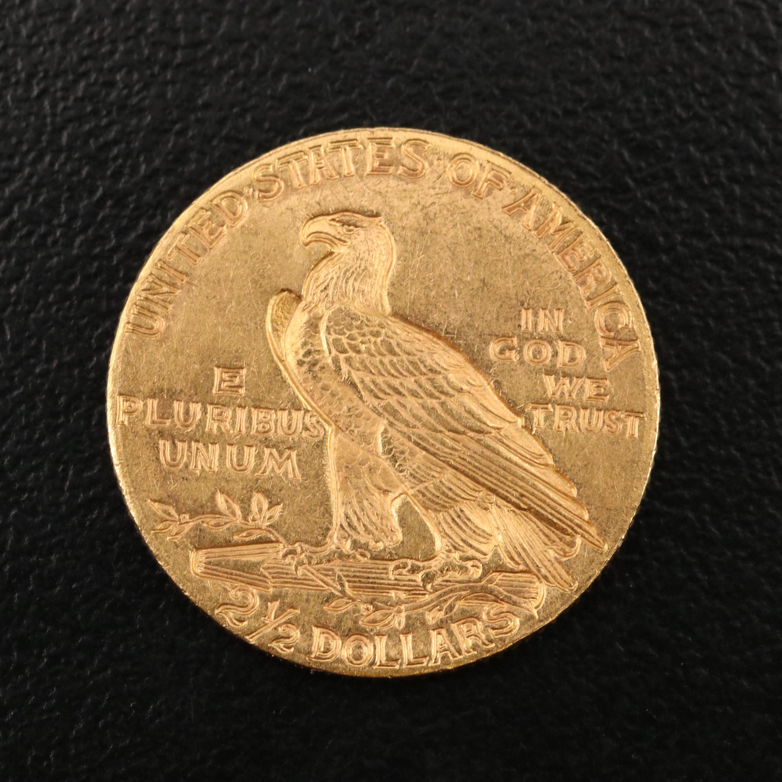 1910 Indian Head $2.50 Quarter Eagle Gold Coin
