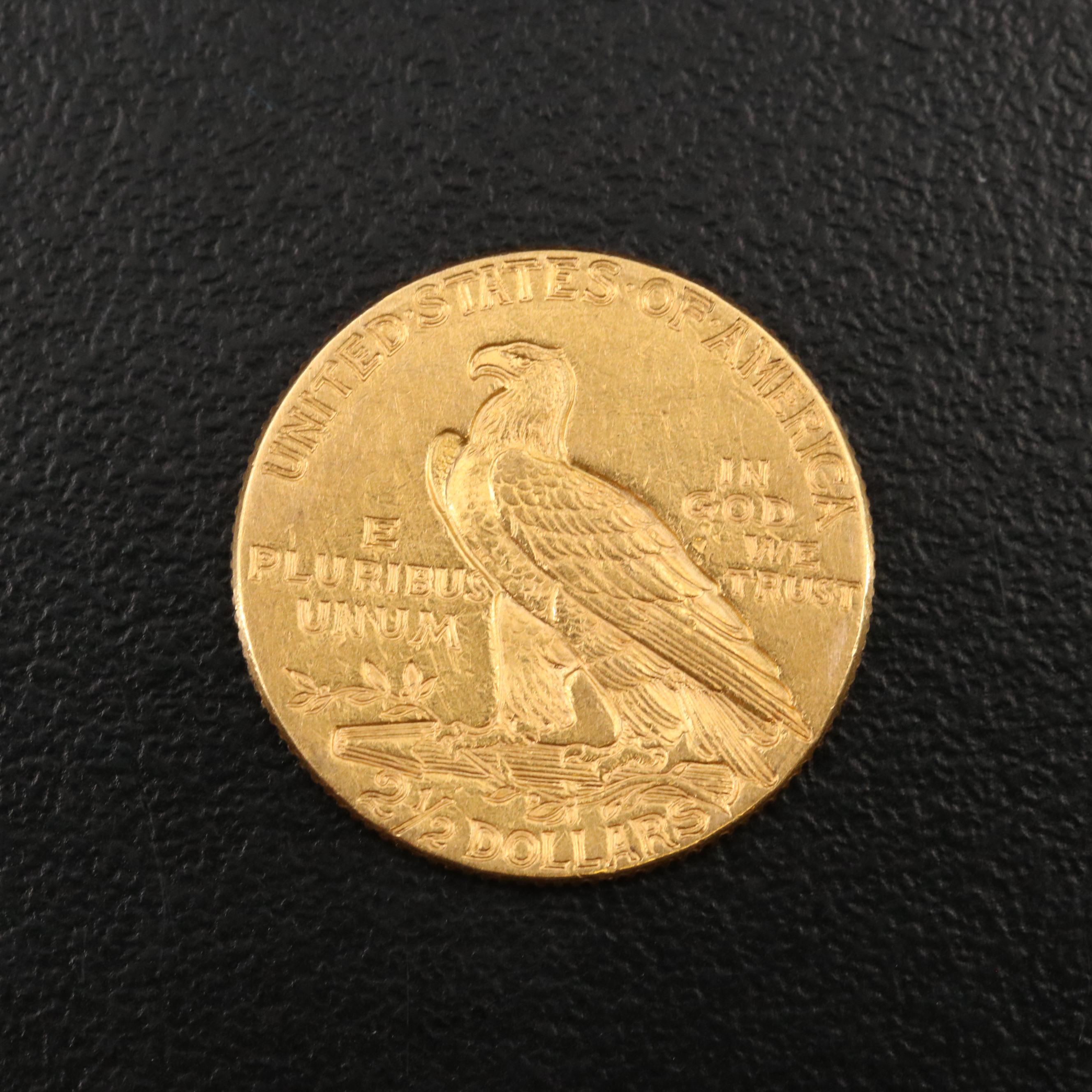1912 Indian Head $2.50 Quarter Eagle Gold Coin