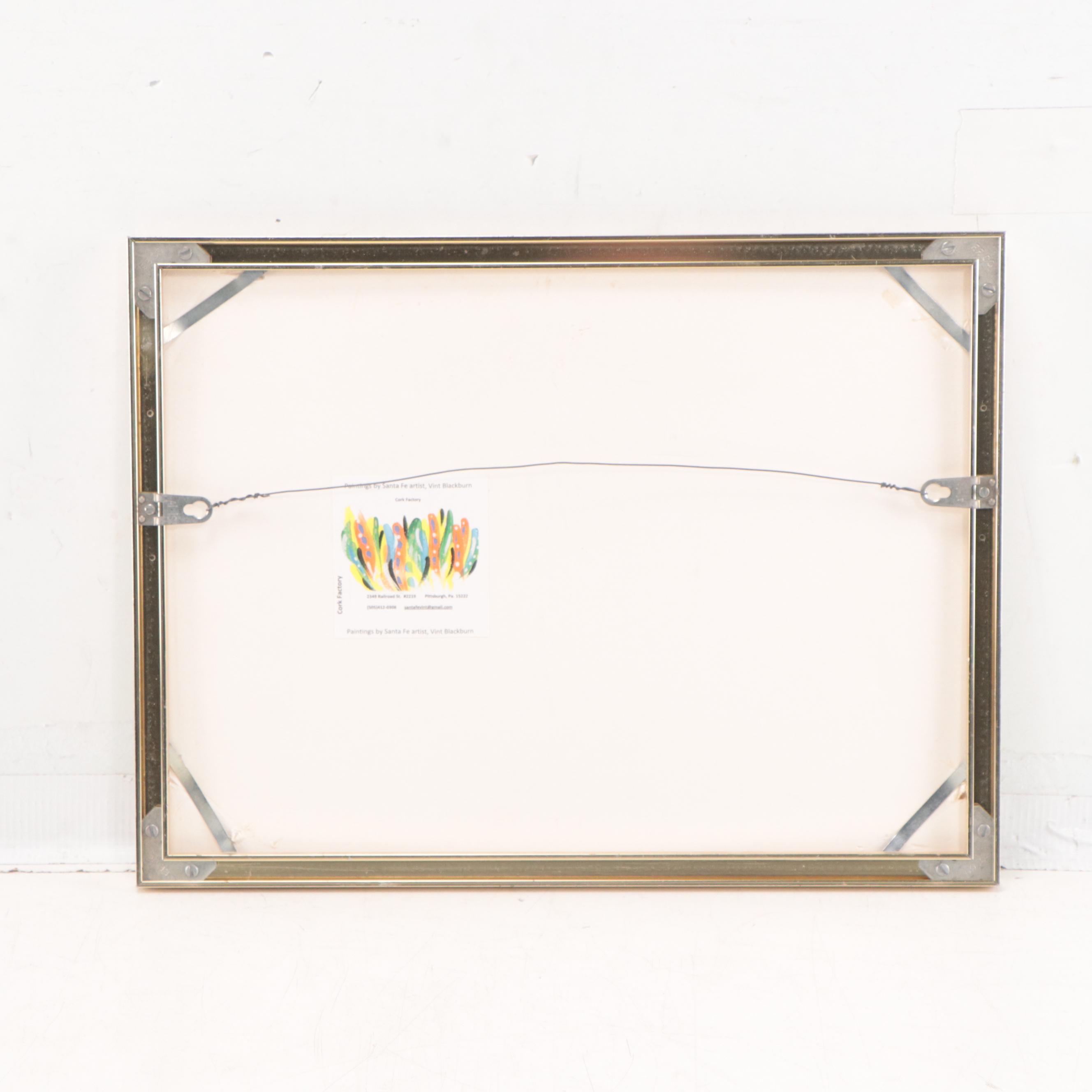 Vint Blackburn Mixed Media Painting of Strawberries