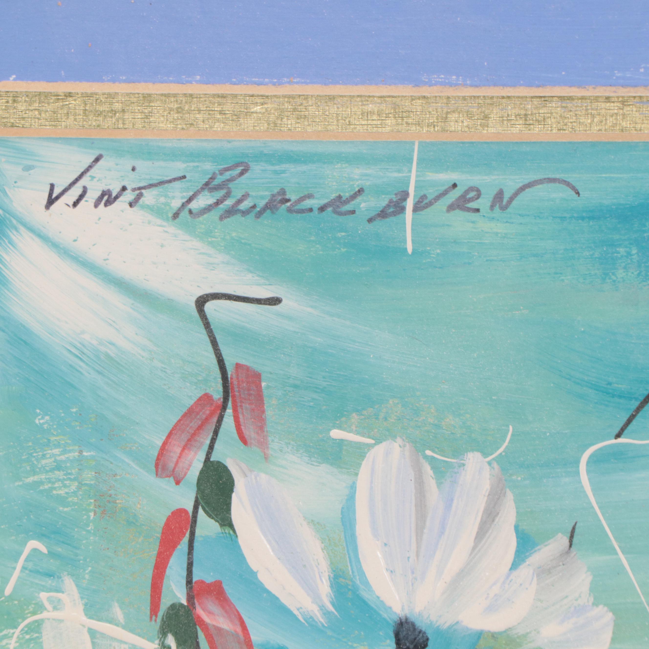 Vint Blackburn Floral Acrylic Painting