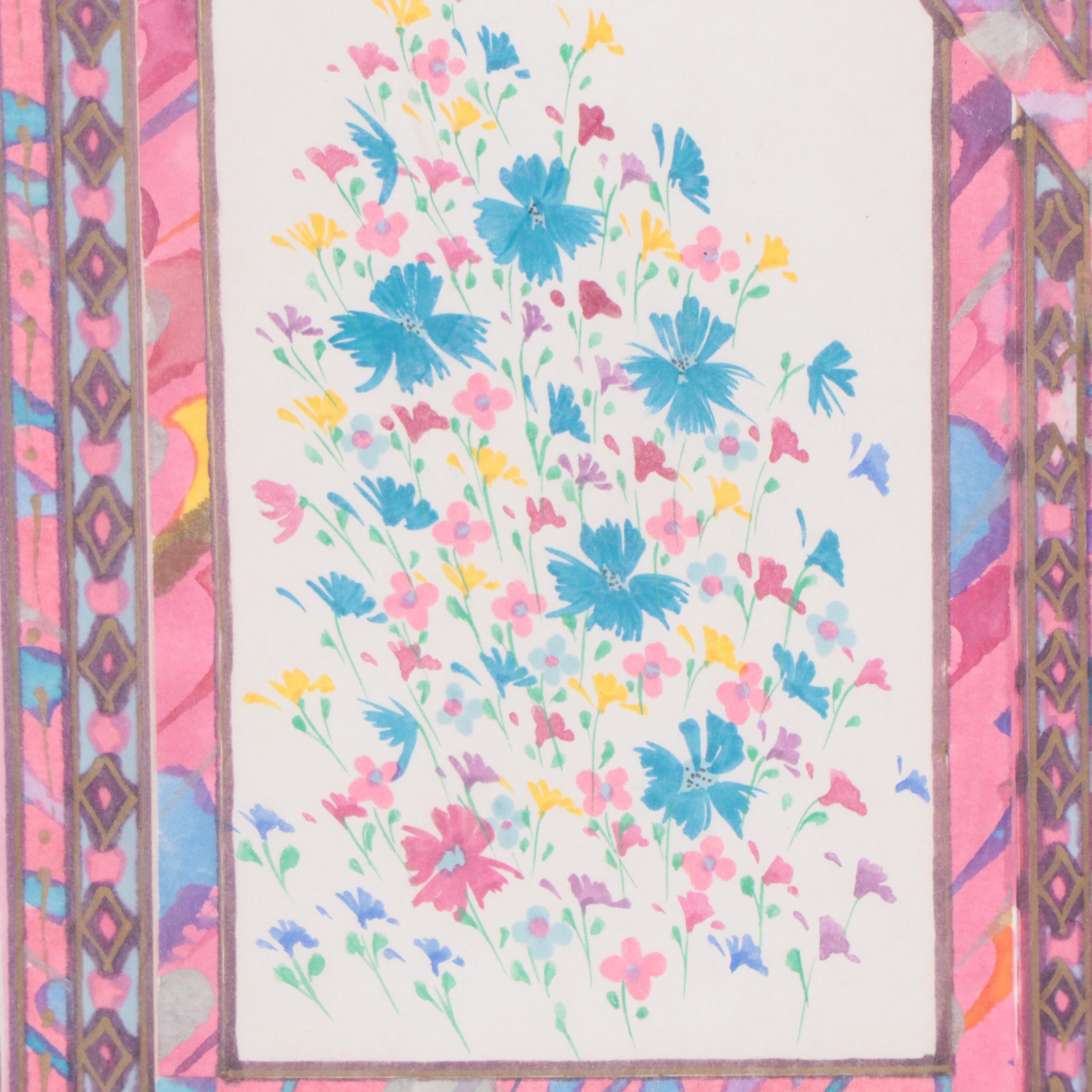 Vint Blackburn Floral Mixed Media Painting