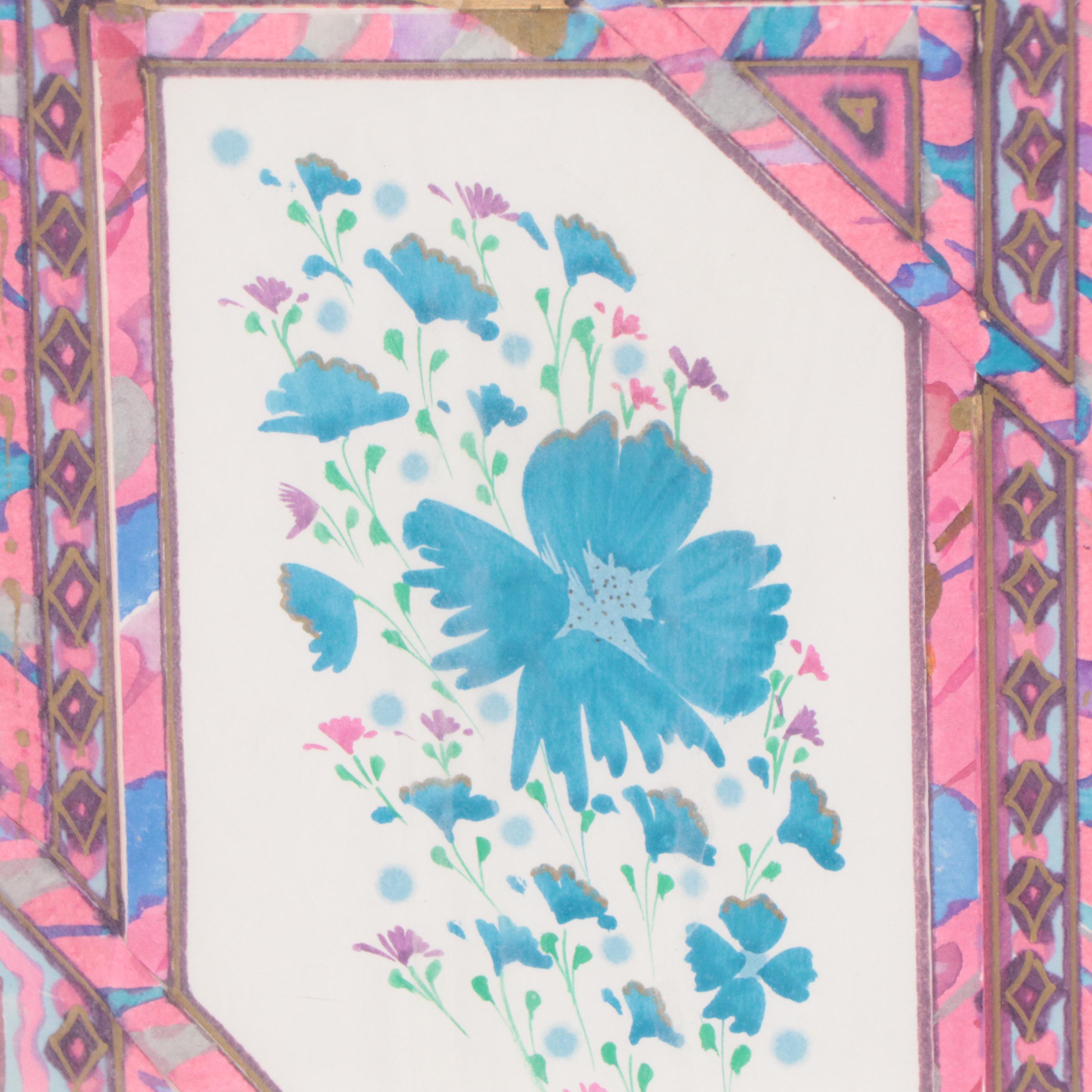 Vint Blackburn Floral Mixed Media Painting