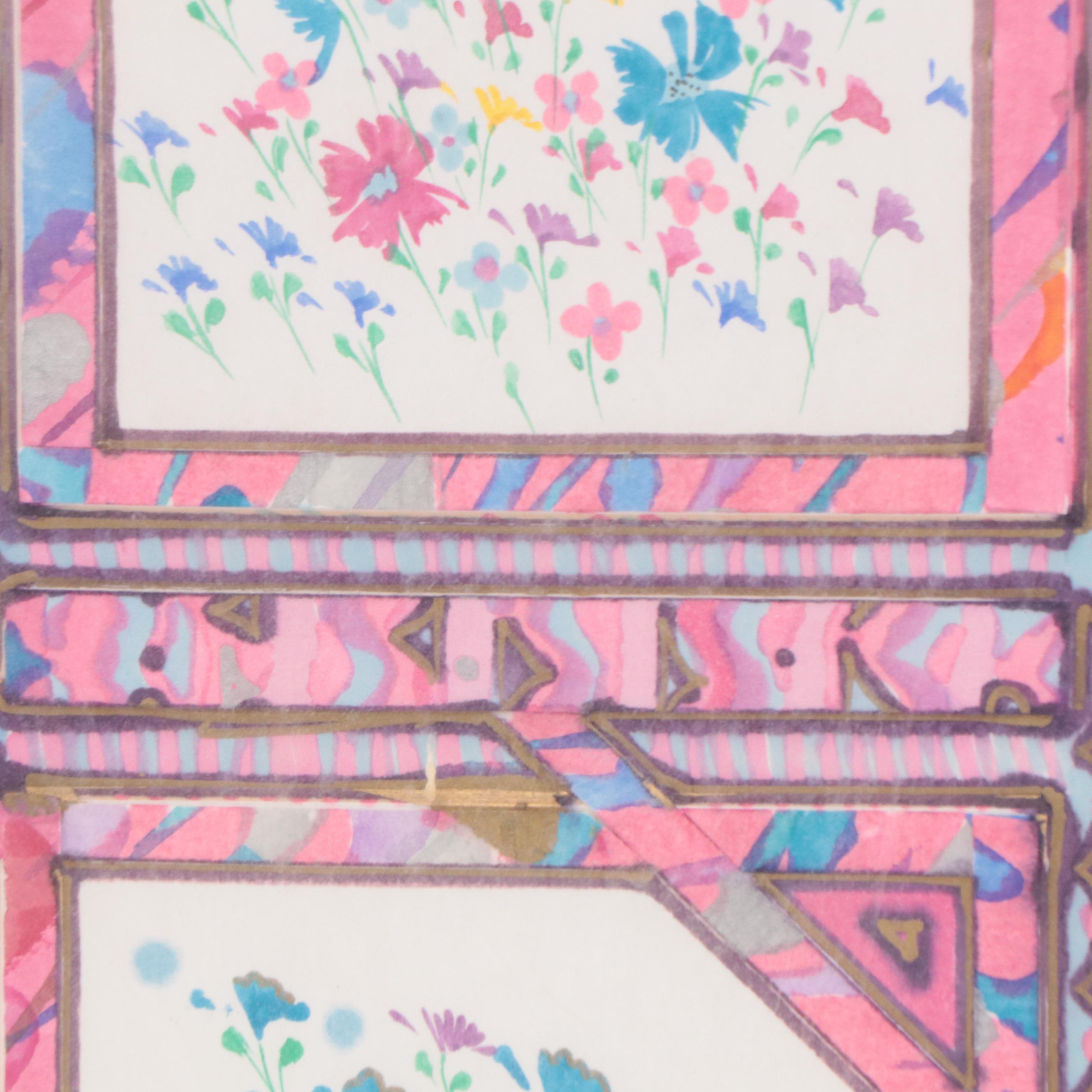 Vint Blackburn Floral Mixed Media Painting