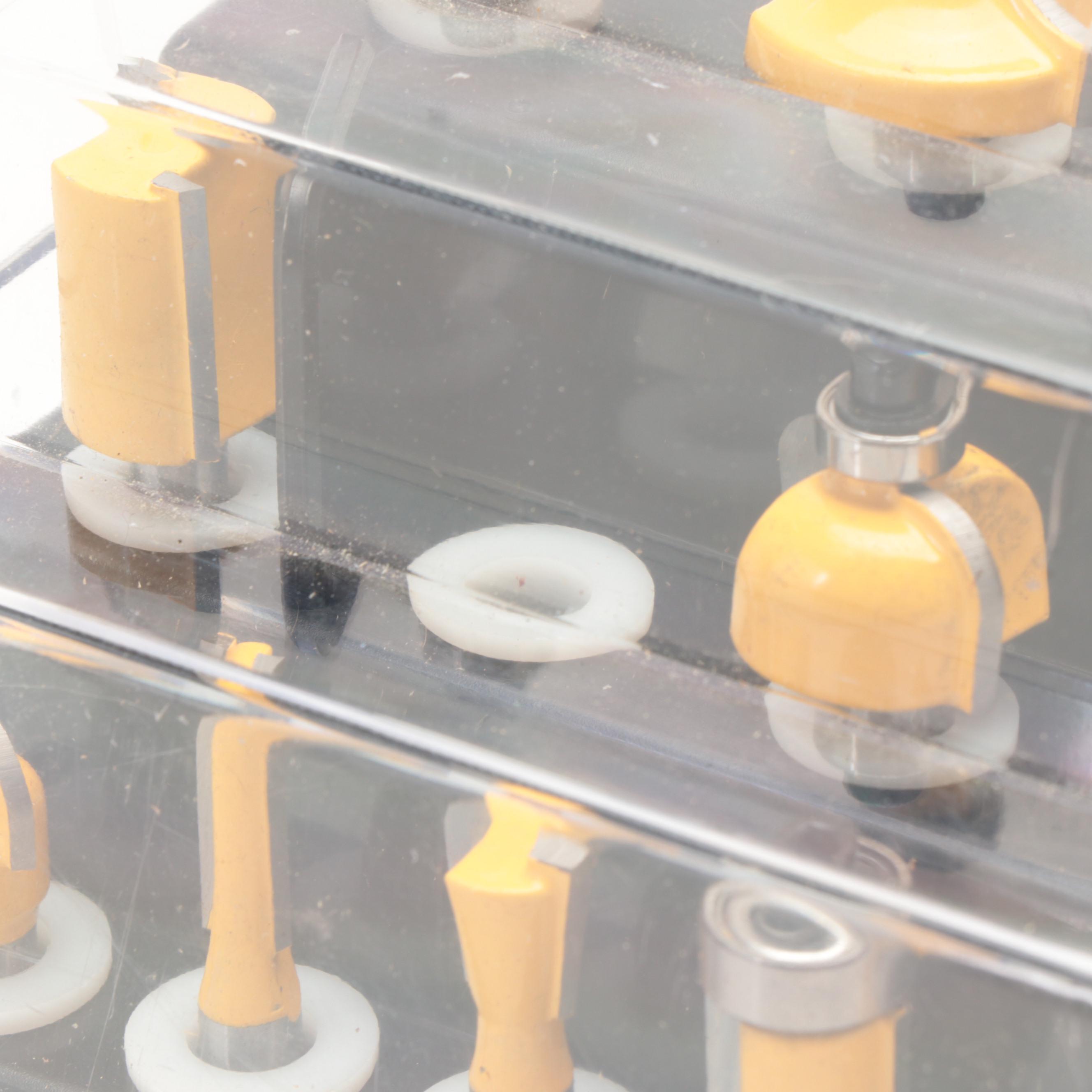 Bosch Fixed Base Routers With Pro-Series Carbide Tipped Router Bit Sets