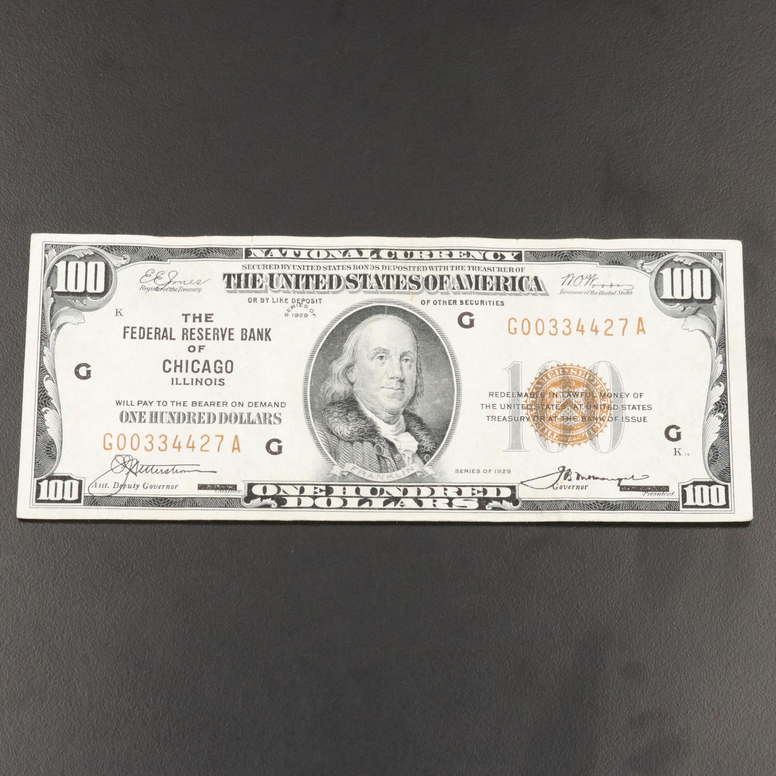 Series 1929 $100 Federal Reserve Bank Note