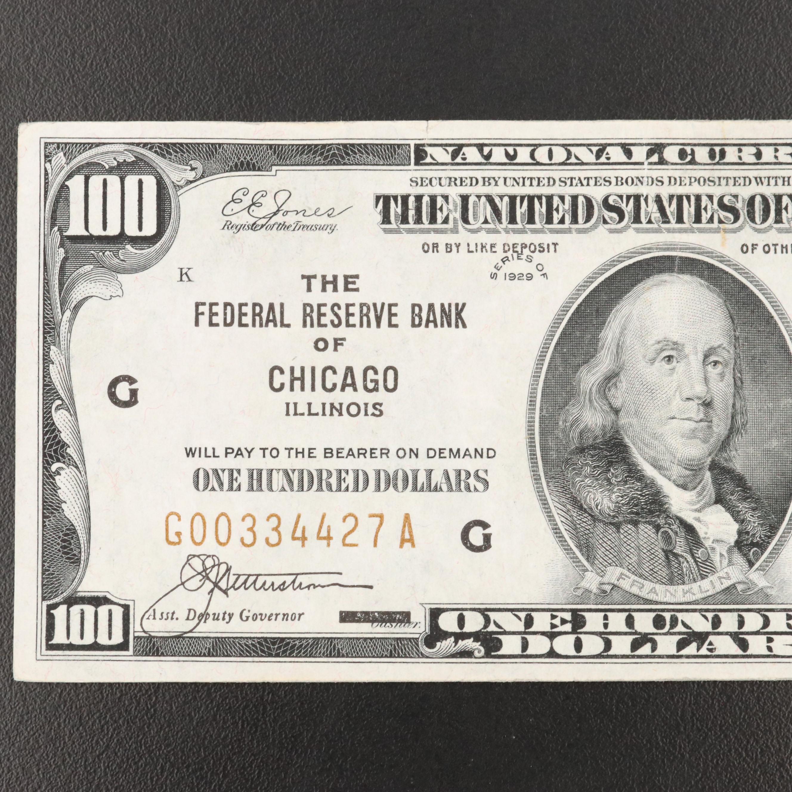 Series 1929 $100 Federal Reserve Bank Note
