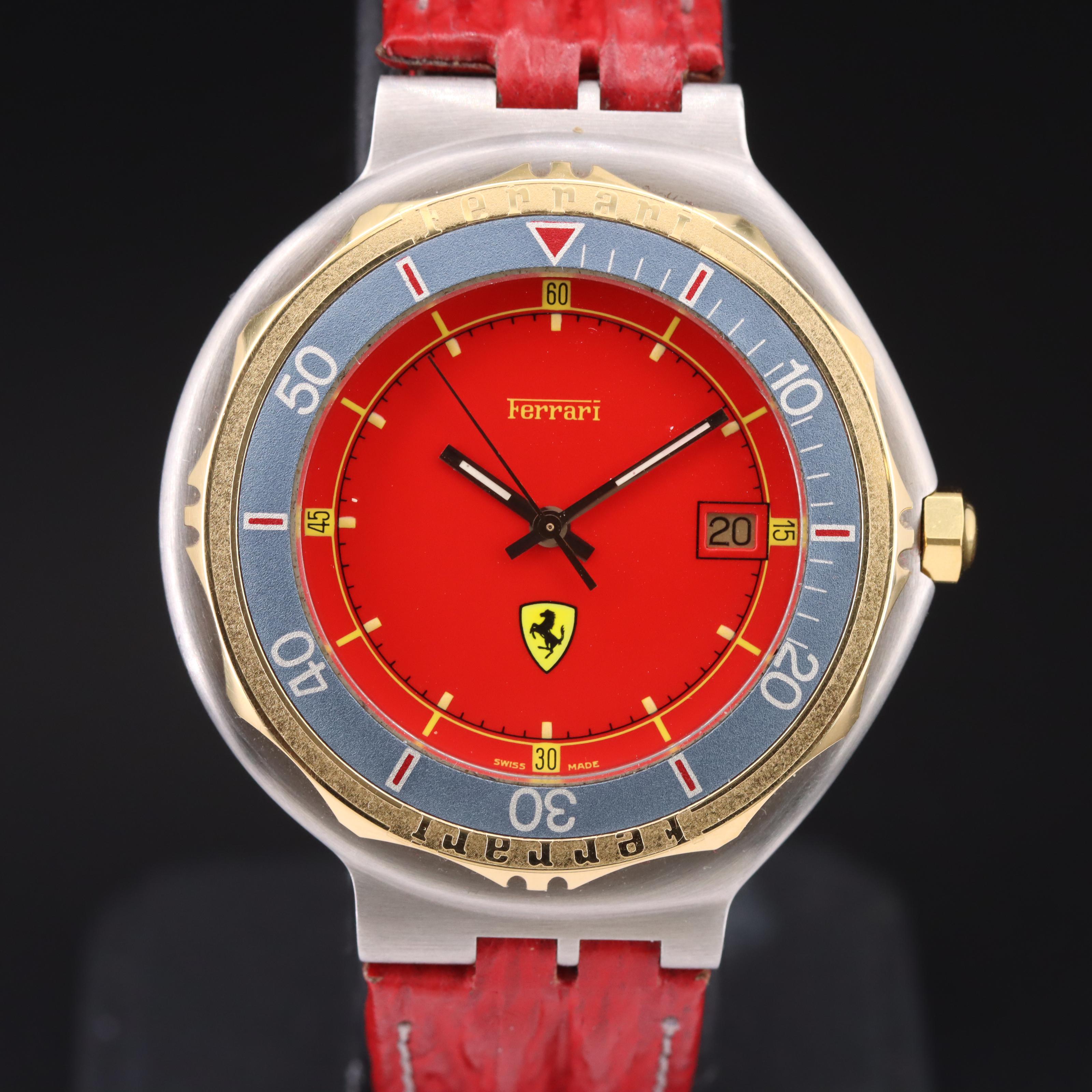 Vintage Ferrari Formula Stainless Steel Quartz Watch By Cartier