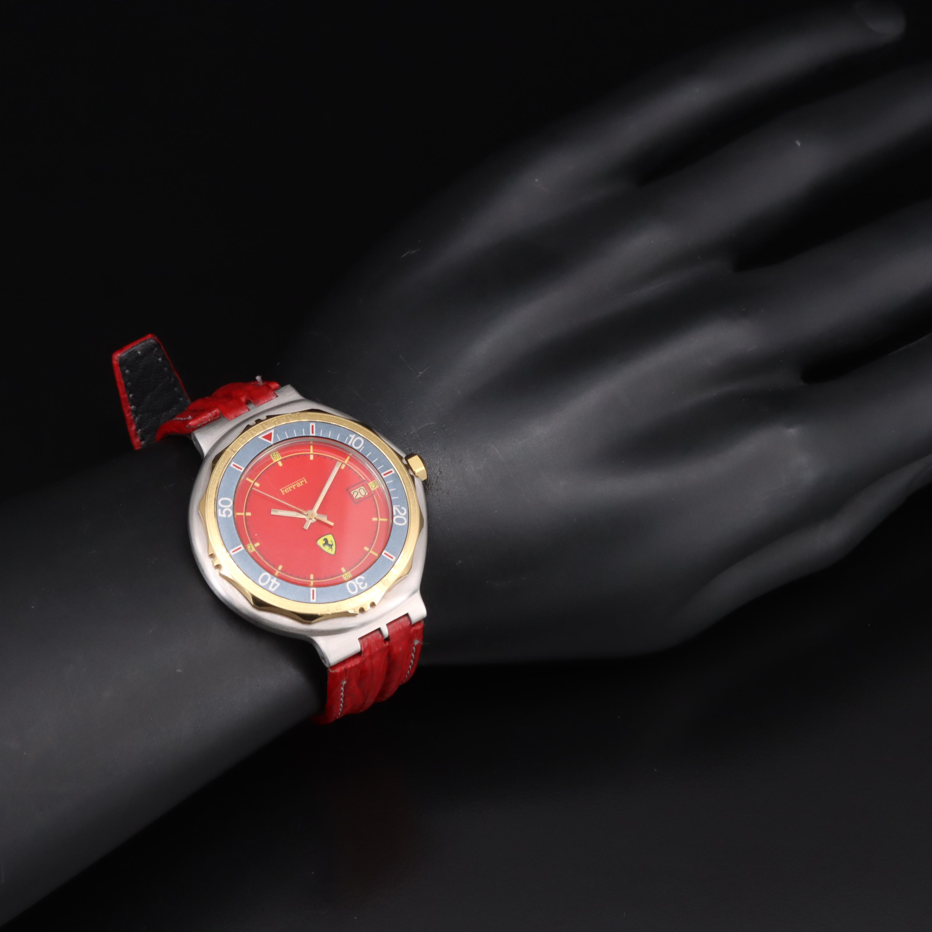 Vintage Ferrari Formula Stainless Steel Quartz Watch By Cartier
