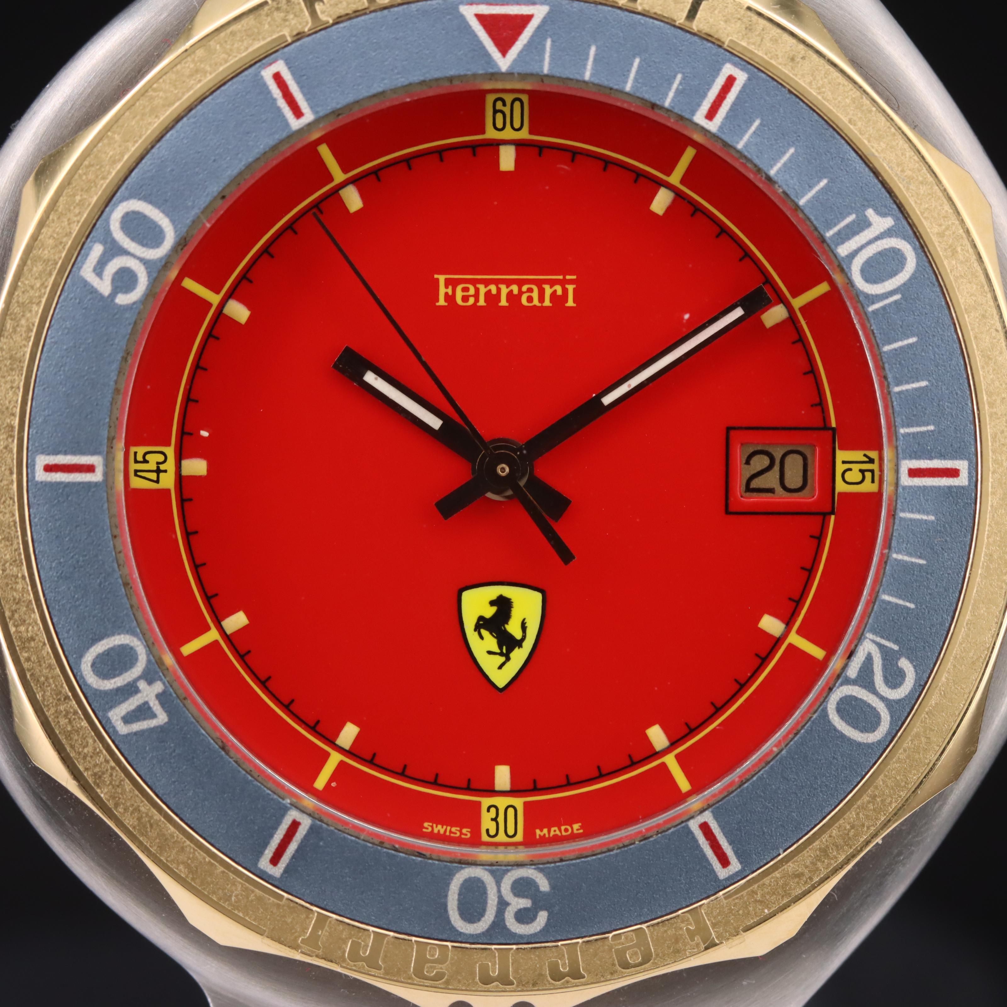 Vintage Ferrari Formula Stainless Steel Quartz Watch By Cartier