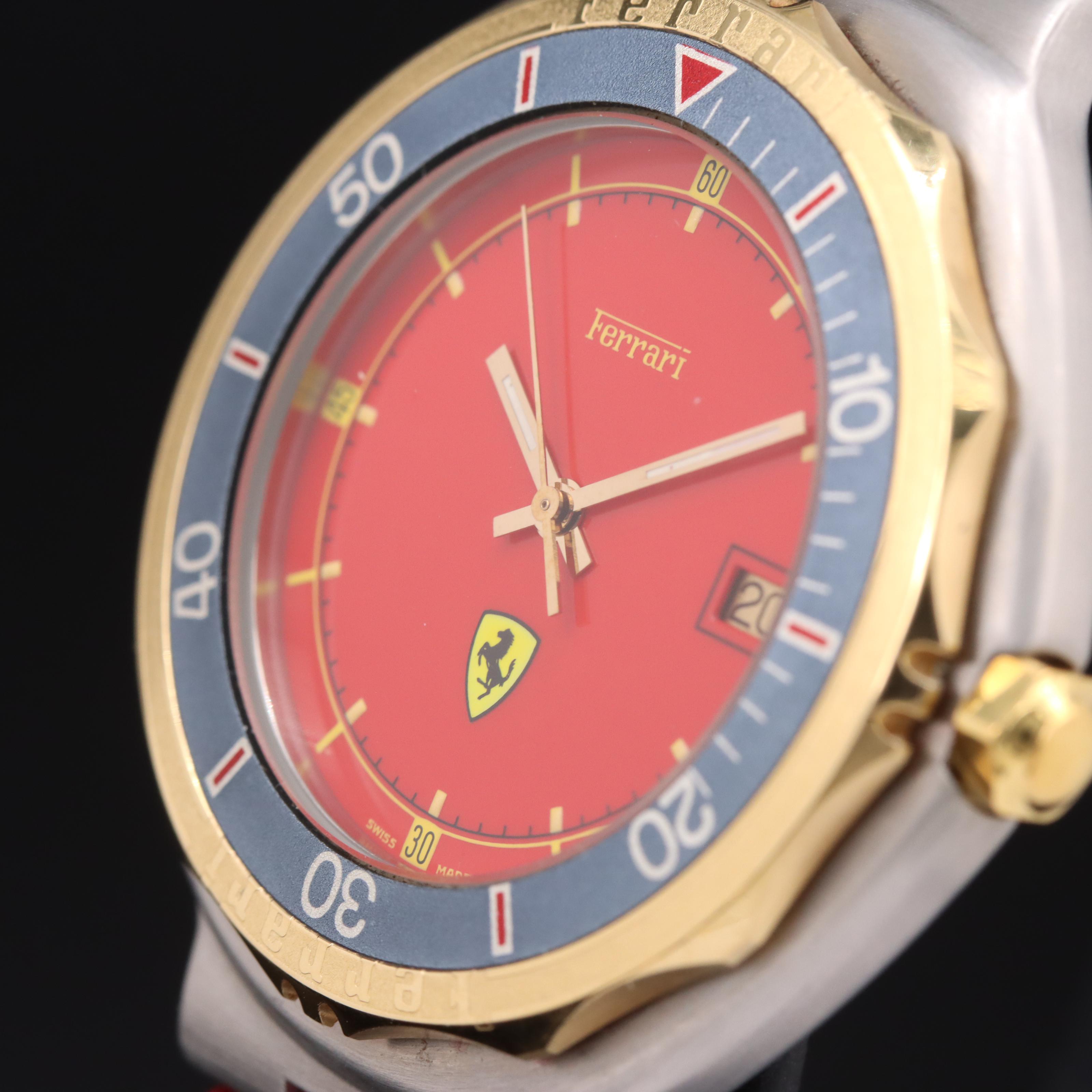 Vintage Ferrari Formula Stainless Steel Quartz Watch By Cartier