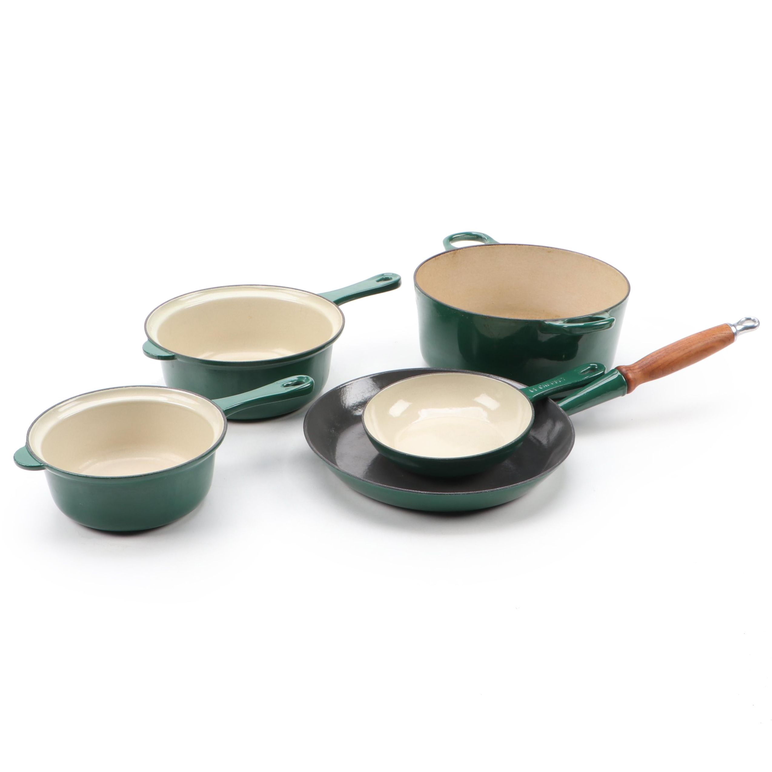 Le Creuset Green Enameled Cast Iron Cookware